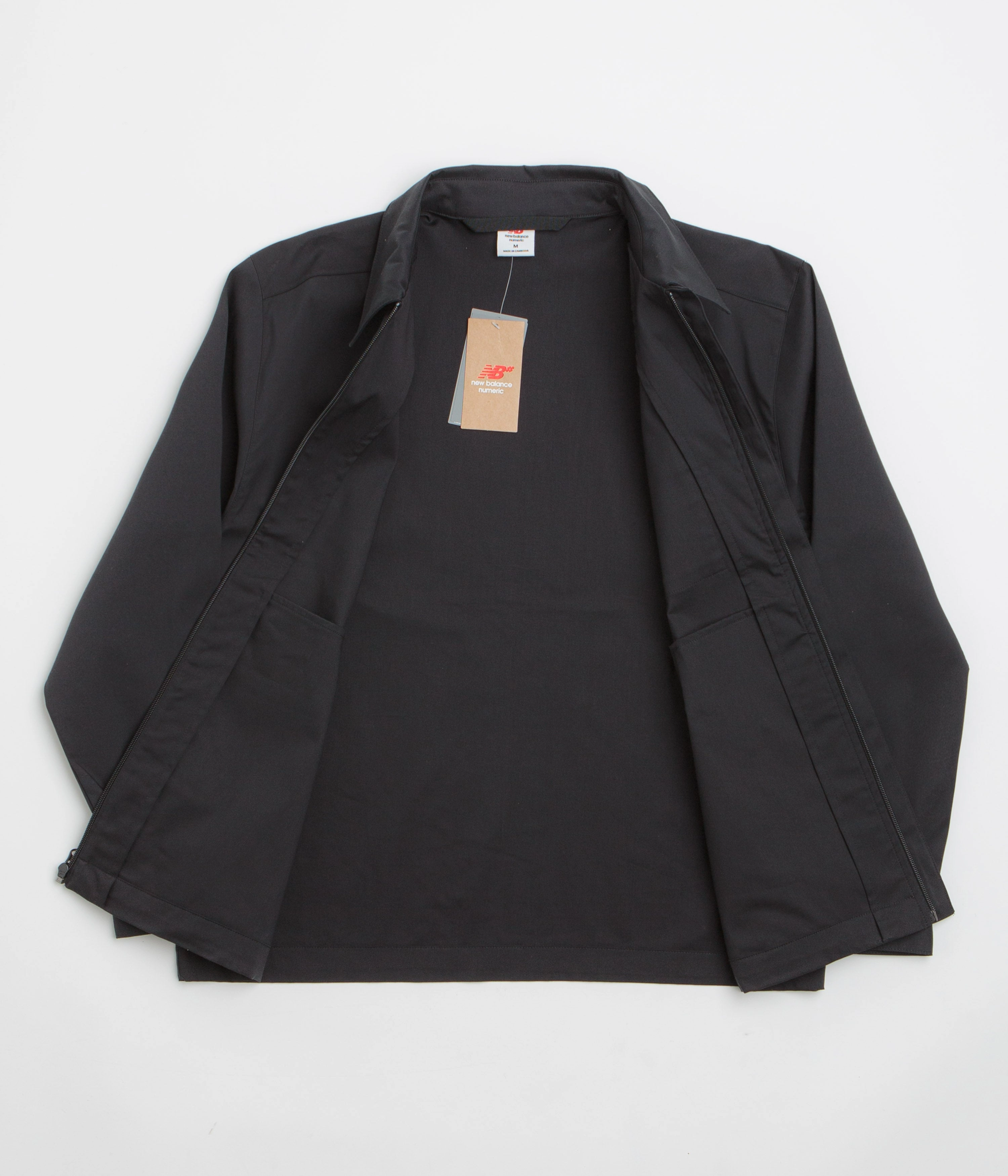 Ultra Light Packable New Balance Numeric Coaches Twill Jacket - Black