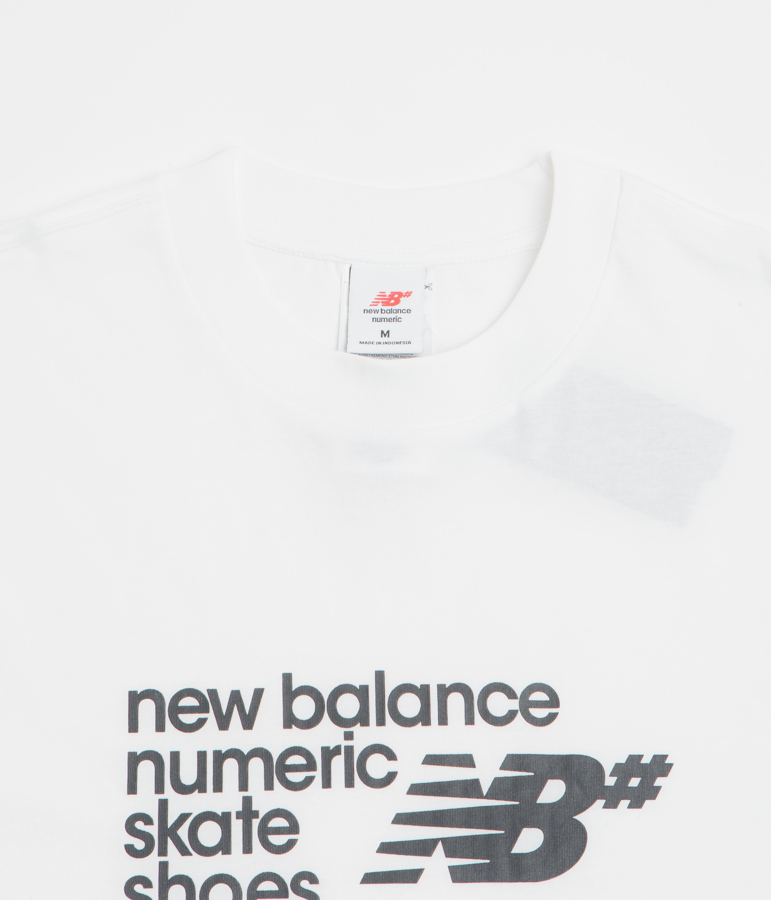 Preppy Seasonal Smart New Balance Numeric Stacked Graphic T-Shirt - White