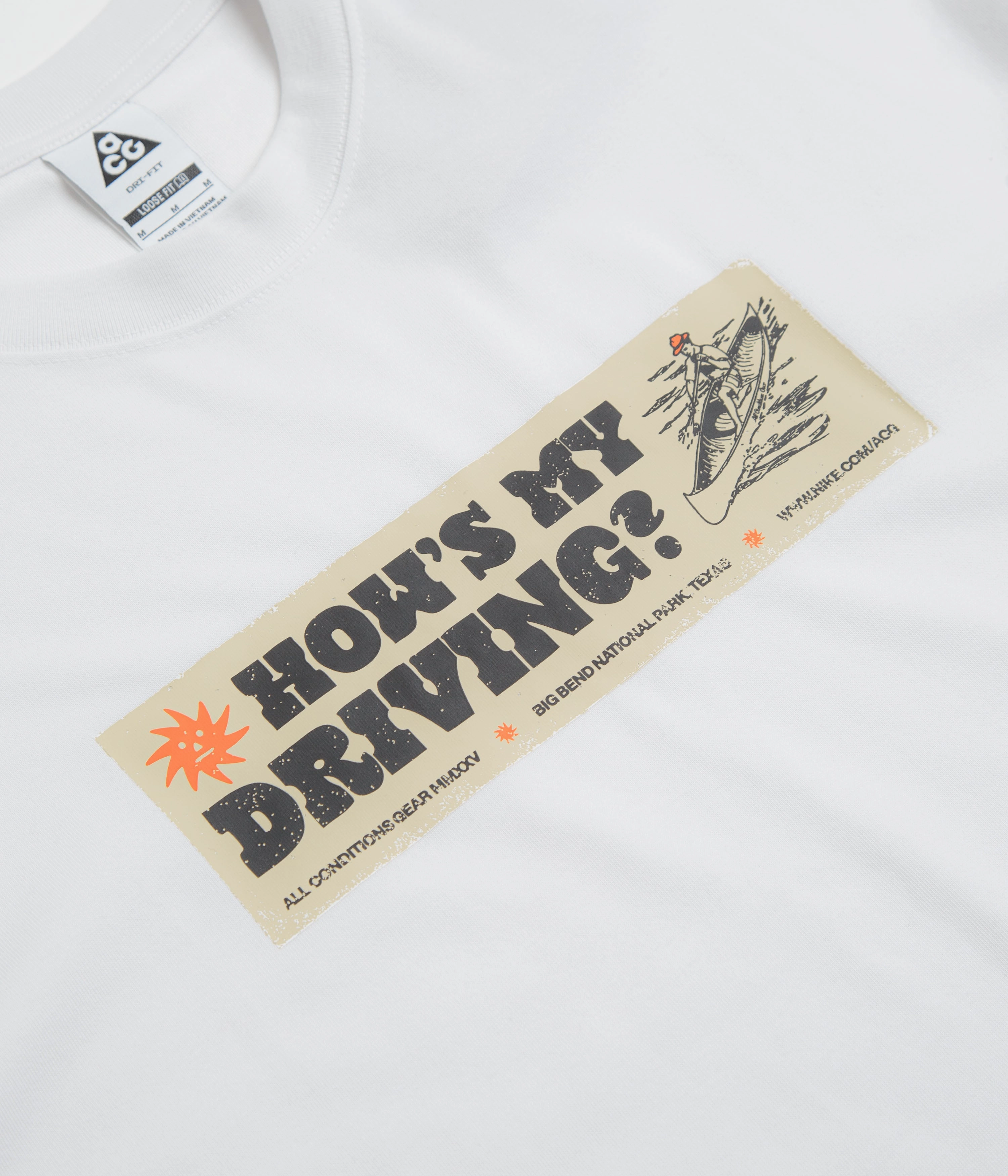 Nike ACG Canoe Sticker T-Shirt - Summit White Durable Knitwear