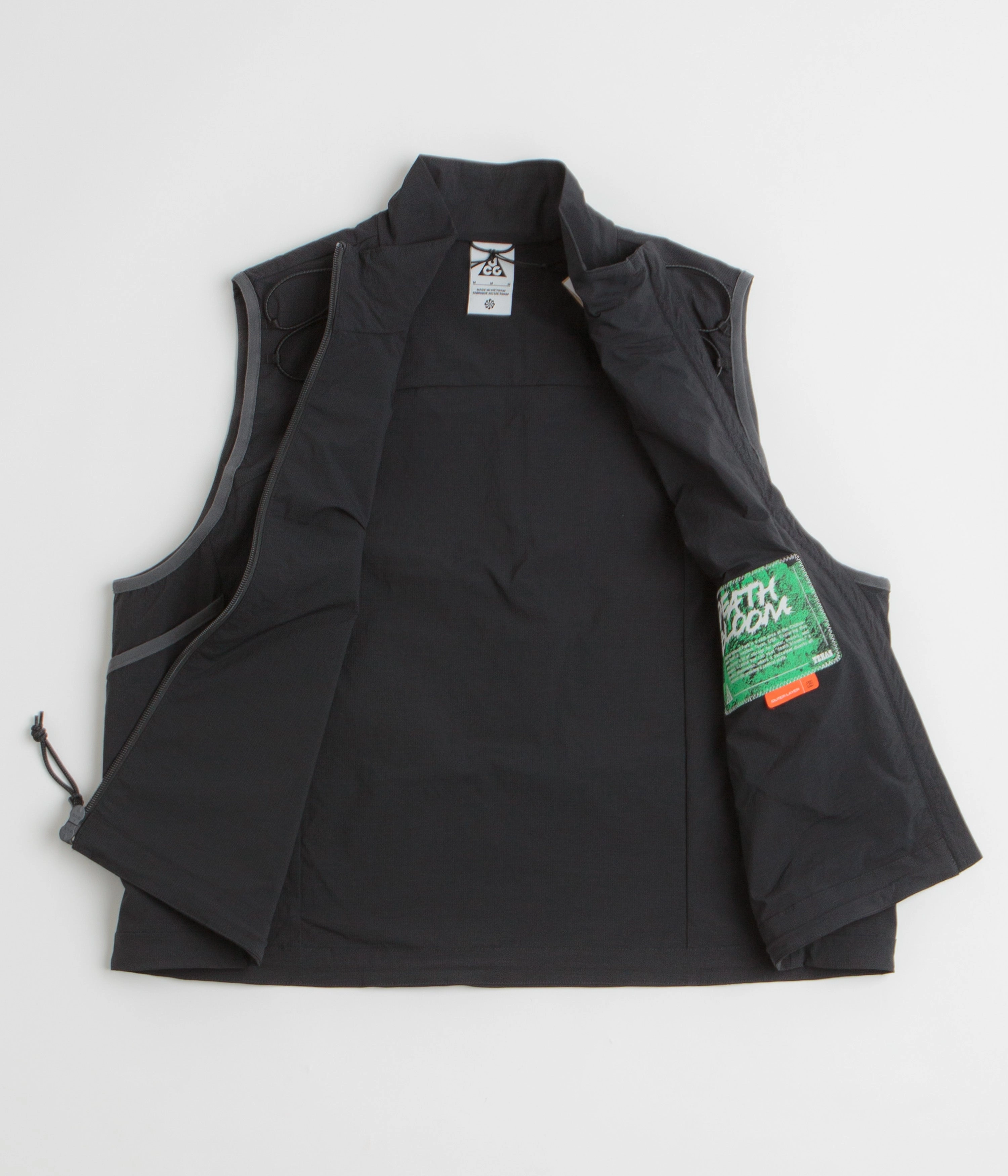 Nike ACG Death Bloom Vest - Black / Anthracite / Summit White Adjustable Cuffs