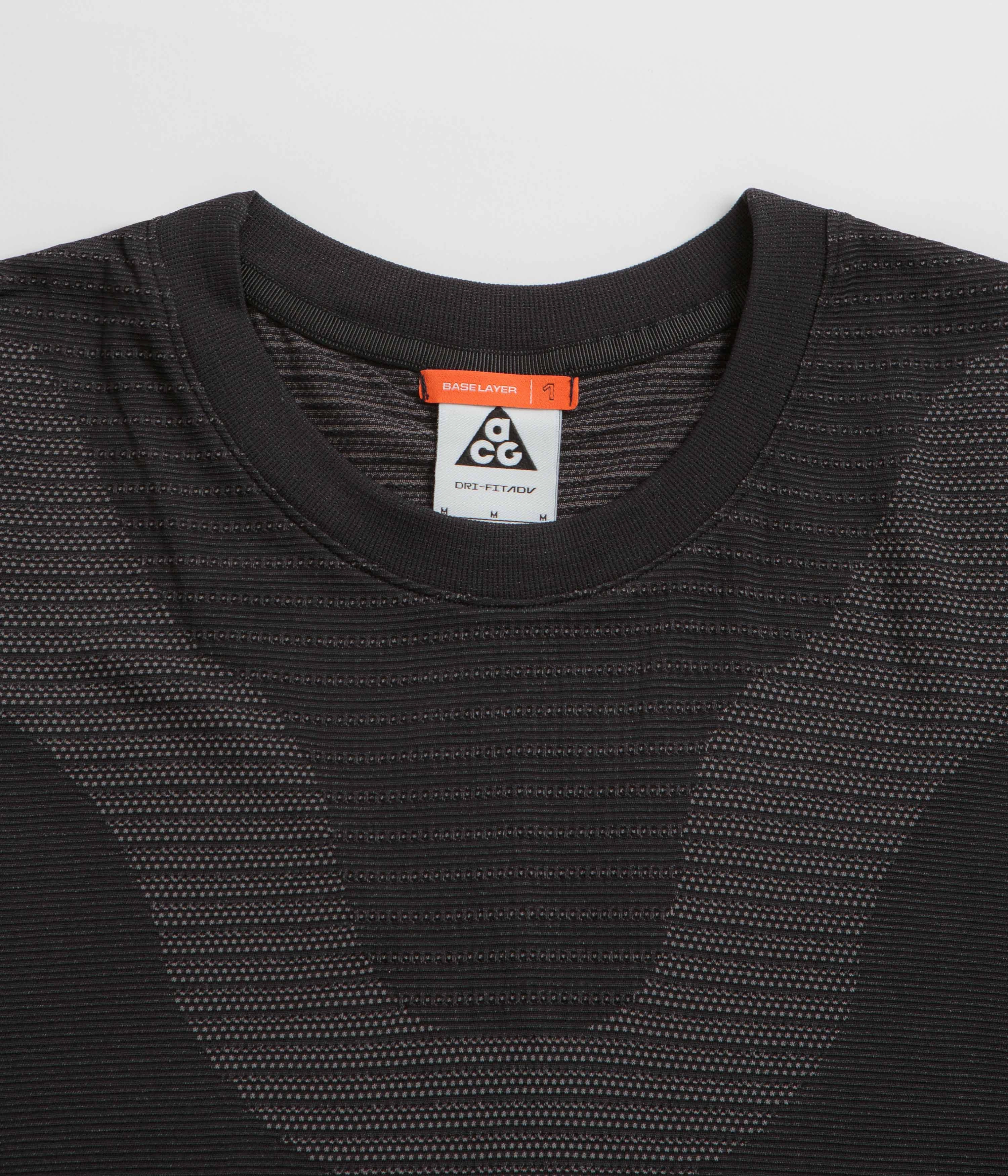 Nike ACG Delta River Long Sleeve T-Shirt - Black / Cool Grey Trendy Wear Relaxed fit wear