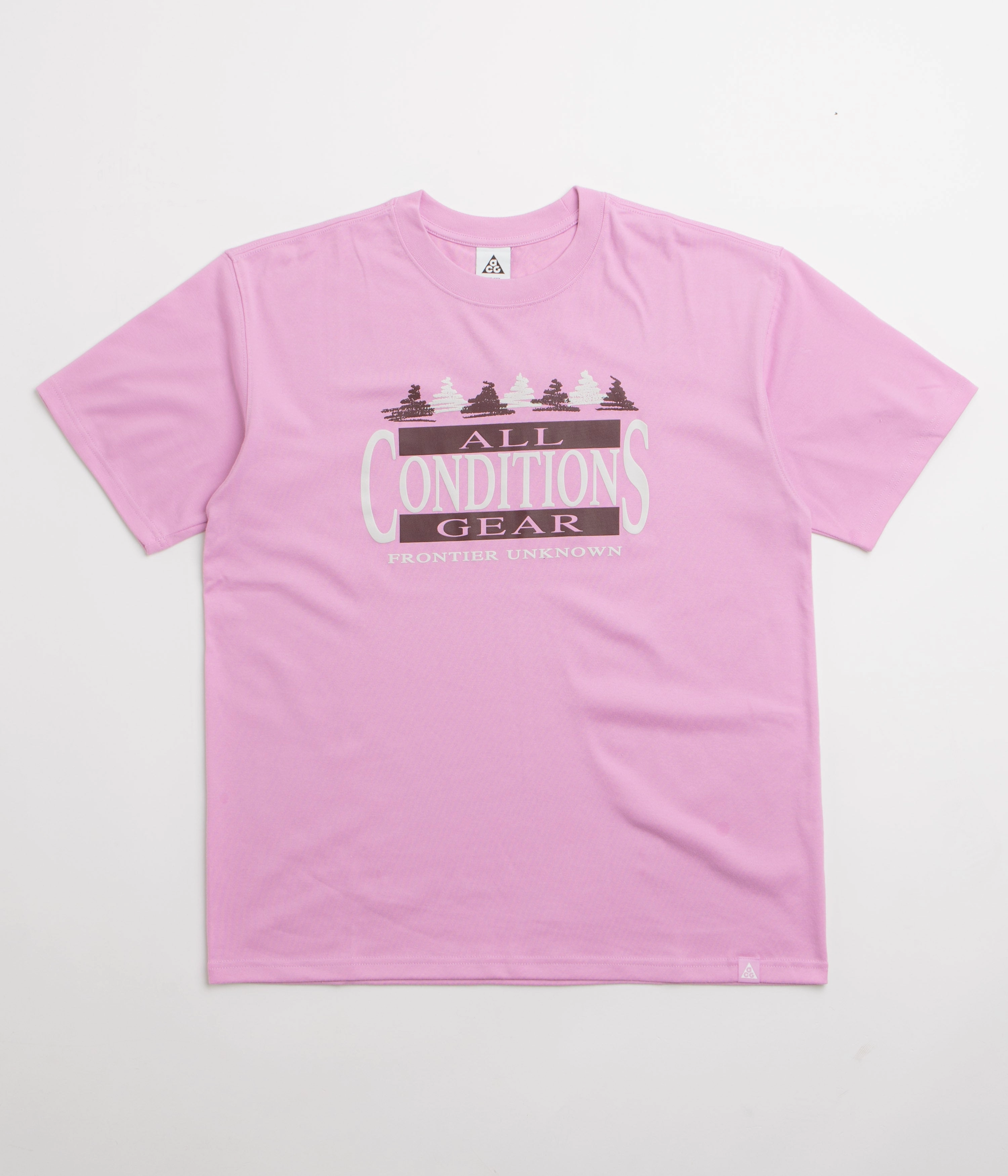 Nike ACG Frontier T-Shirt - Beyond Pink AntiStaticFinish Stretchable Collar Band