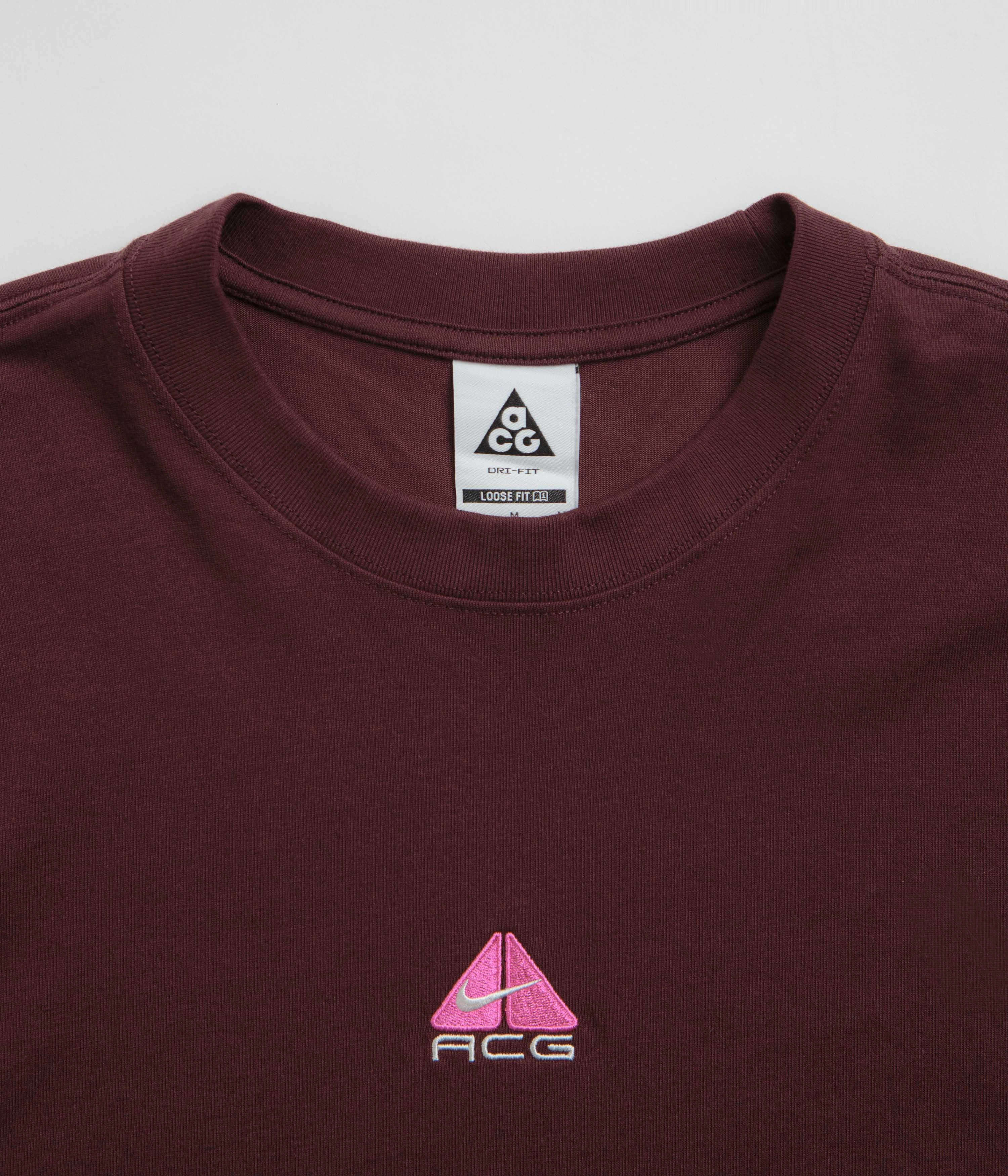Nike ACG Lungs Long Sleeve T-Shirt - Burgundy Crush Trendy popularity