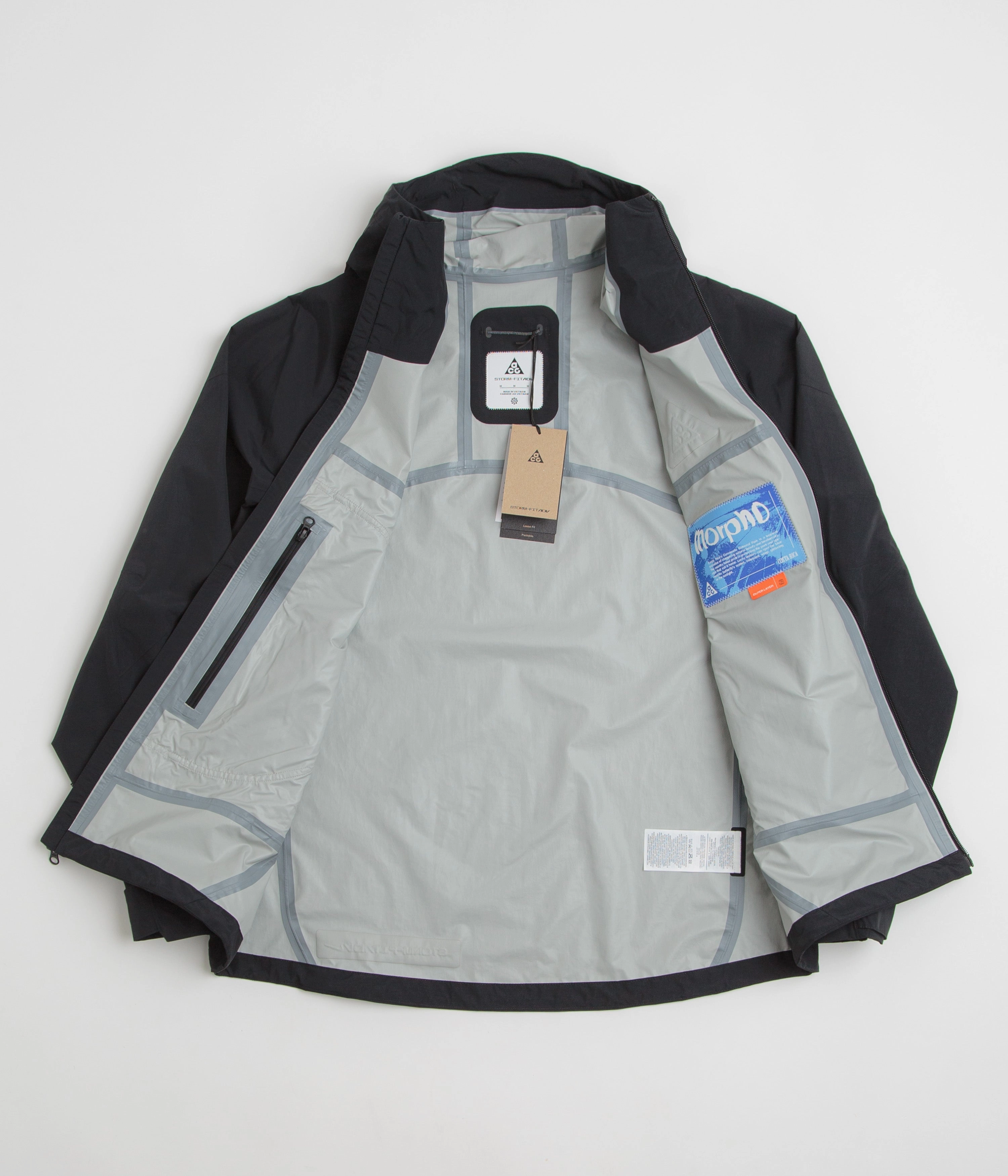 Nike ACG Morpho Rain Jacket - Black / Black / Summit White Casual Chill Look DurableStitching