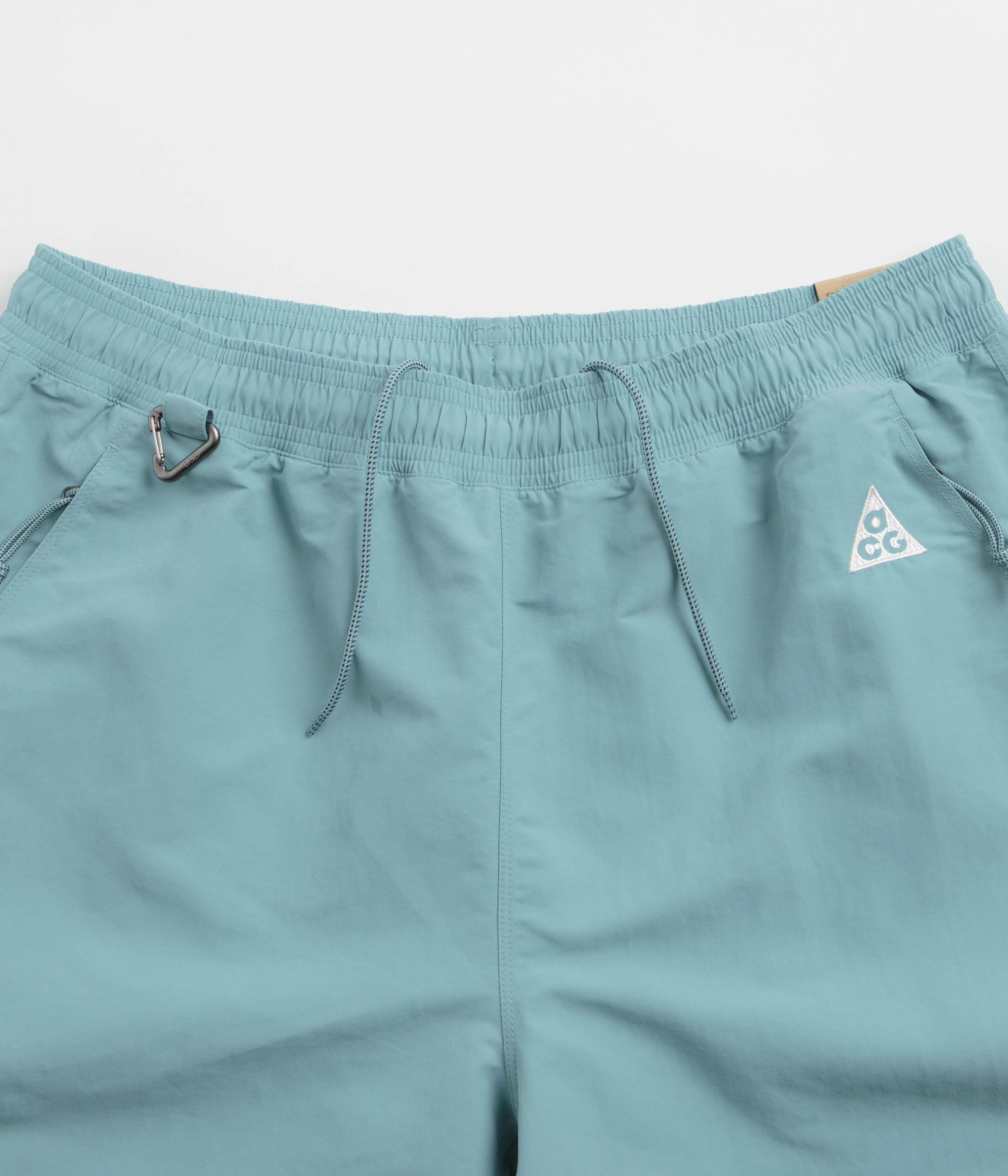 Anti Pilling Technology Odor Resistant Finish Nike ACG Reservoir Goat Shorts - Denim Turquoise / University Red / Summit White