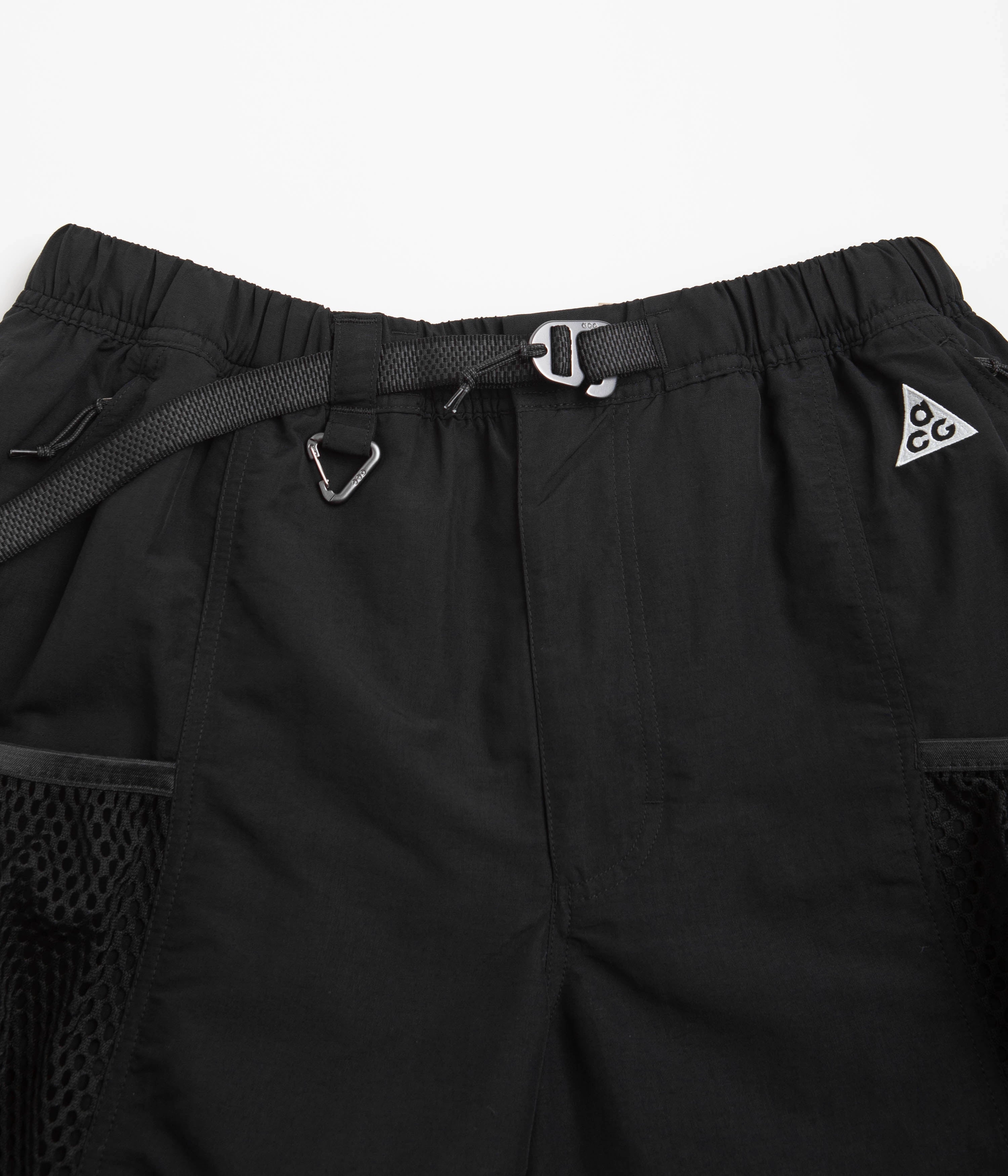 HighBackRise Quick Pocket Access Nike ACG Snowgrass Cargo Shorts - Black / Anthracite / Summit White