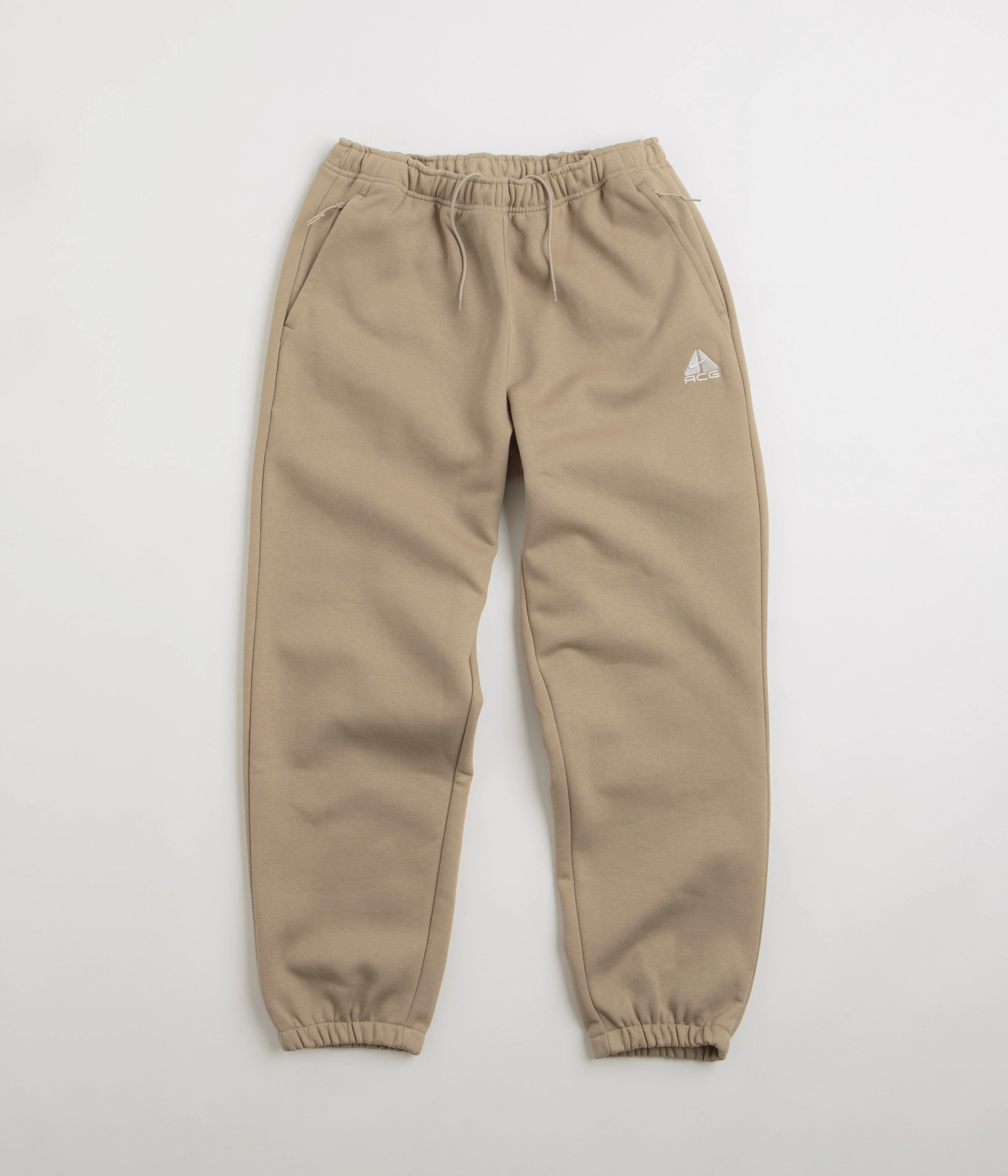 Nike ACG Tuff Fleece Lungs Pants - Khaki / Light Iron Ore / Summit White Tough Wear SoftCottonBlend