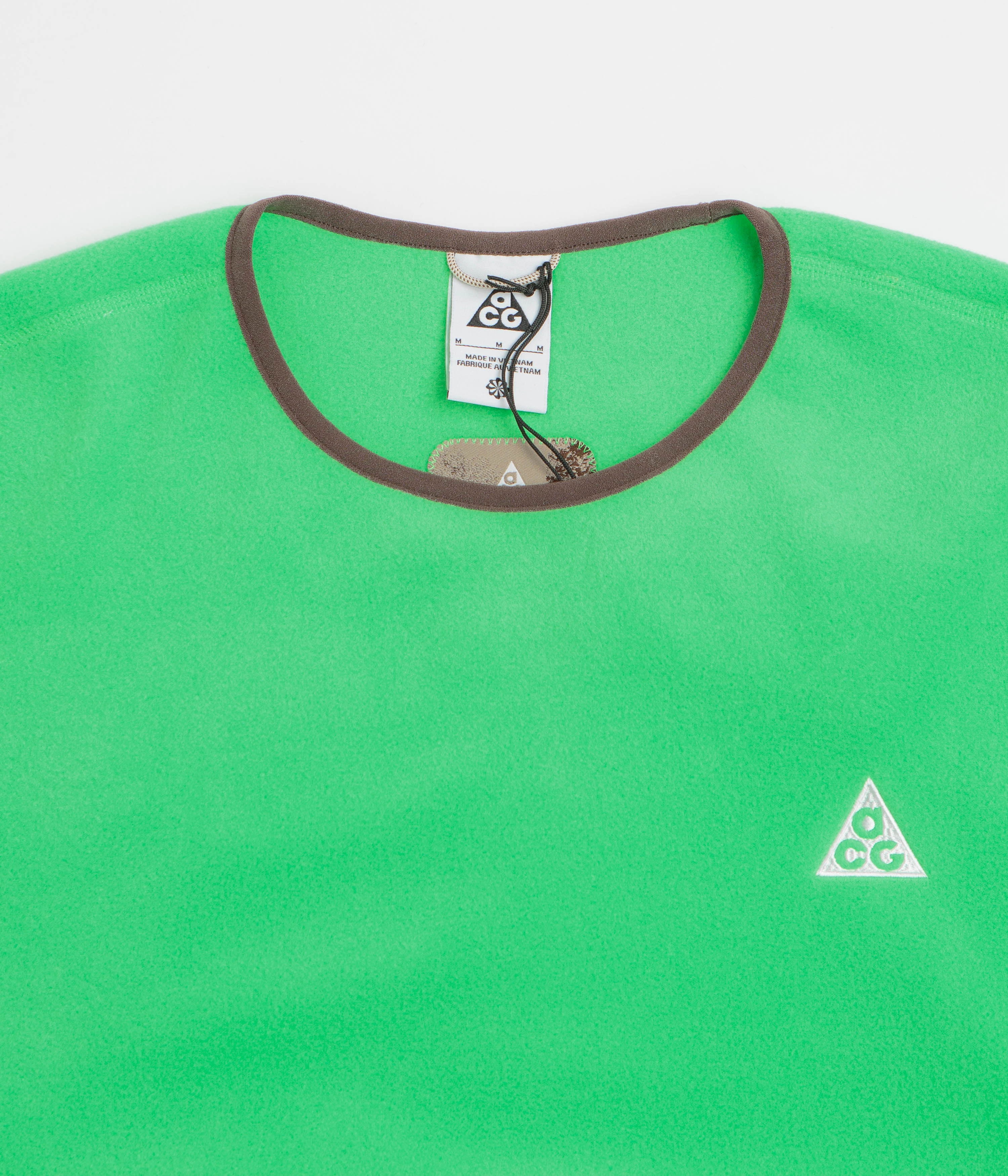 Nike ACG Wolf Tree Crewneck Sweatshirt  - Green Shock / Mosswood Brown / Summit White Cashmere Blend
