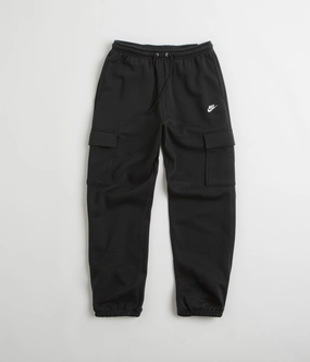Wide fit Roll-up style Nike Club Cargo Pants - Black / Black / White