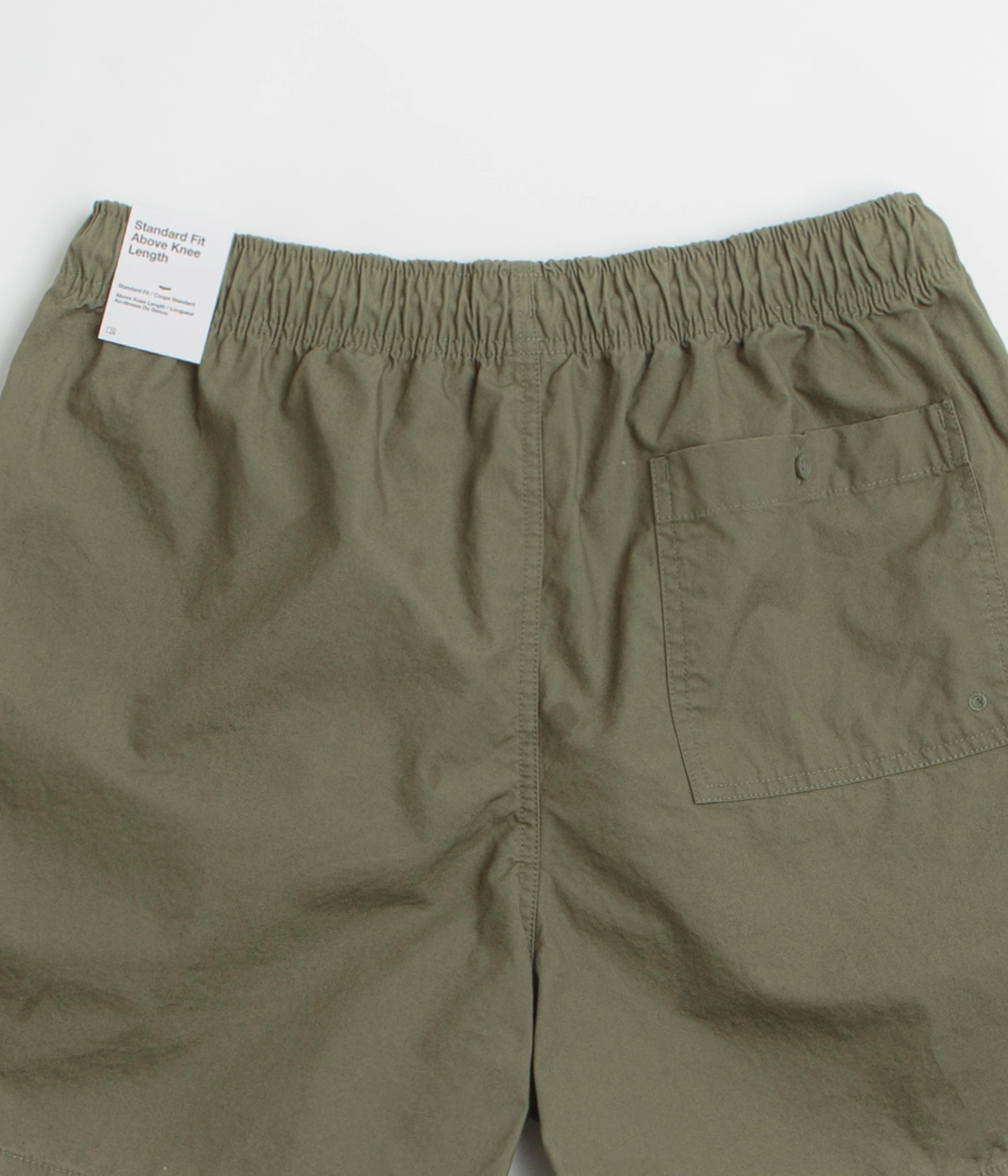 Nike Club Flow Wash Shorts - Medium Olive / Medium Olive Microfiber Blend Fabric Light Layer