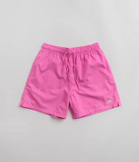 Nike Club Woven Flow Shorts - Playful Pink / White Wrinkle-Resistant