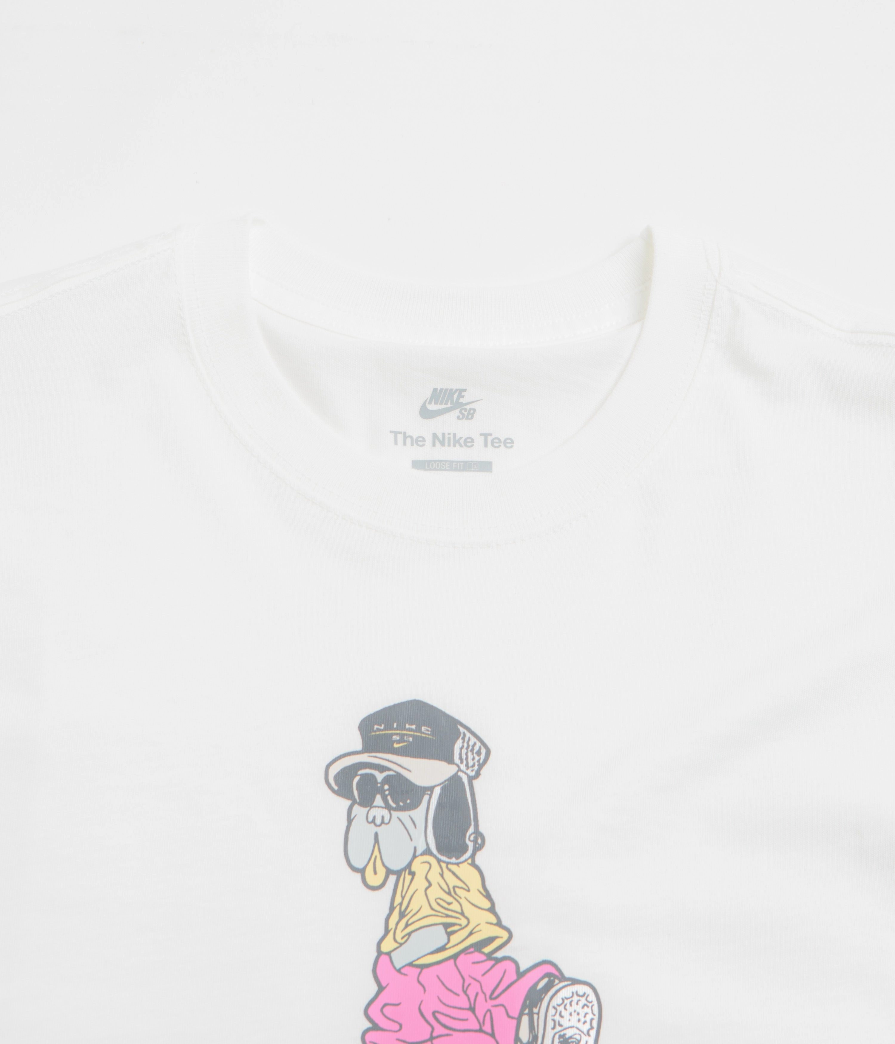UV Protection Fabric Minimal Comfort Style Nike SB Dunk Dog T-Shirt - White