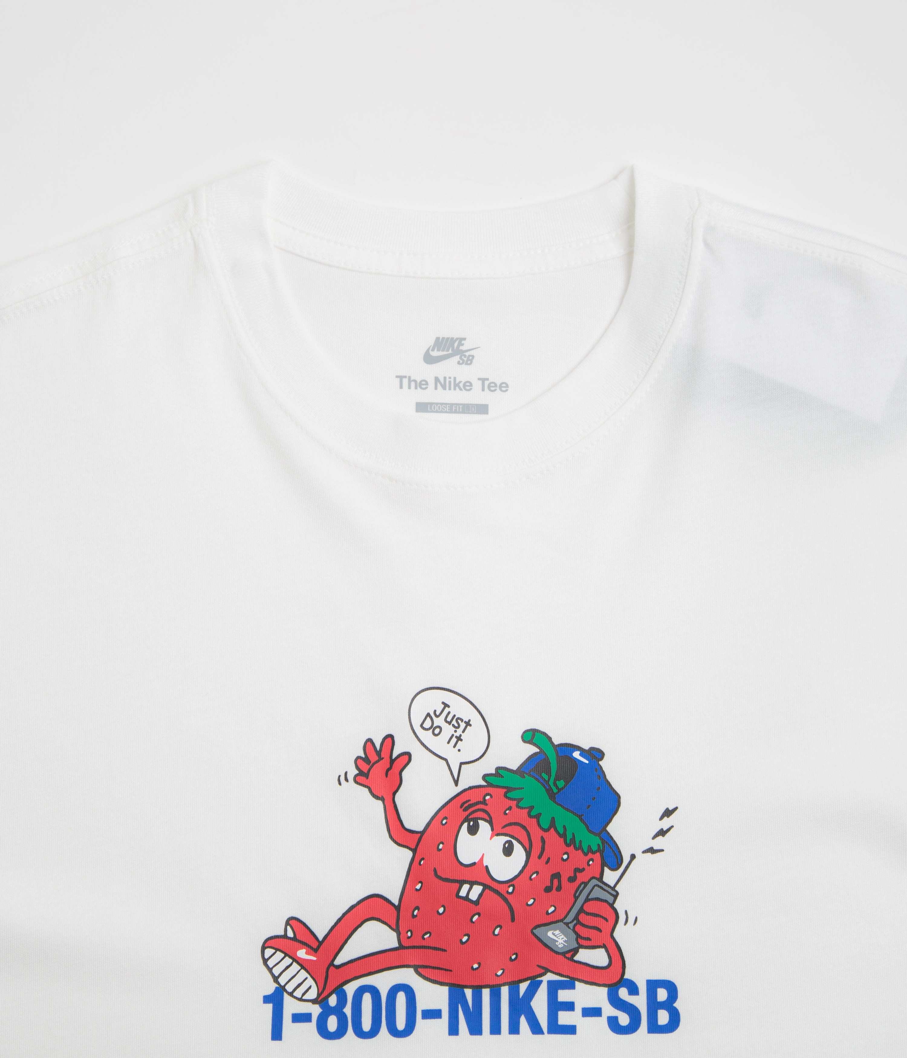 Layered Collar Structure Nike SB Flip Phone T-Shirt - White