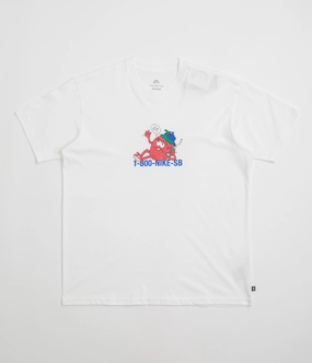 hypoallergenic Versatile Layering Nike SB Flip Phone T-Shirt - White