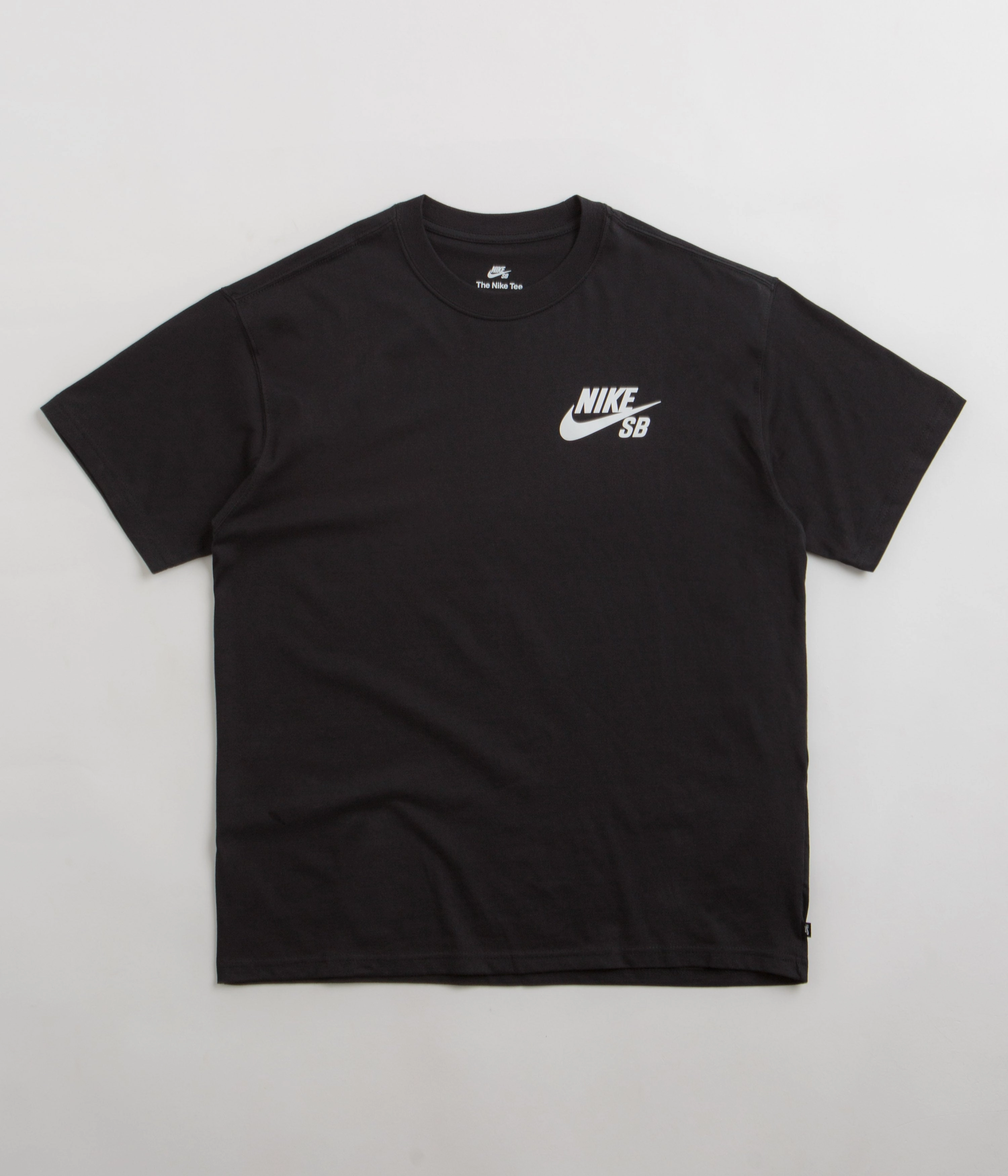 Nike SB Logo T-Shirt - Black / Black / White tall size Teenager coolness