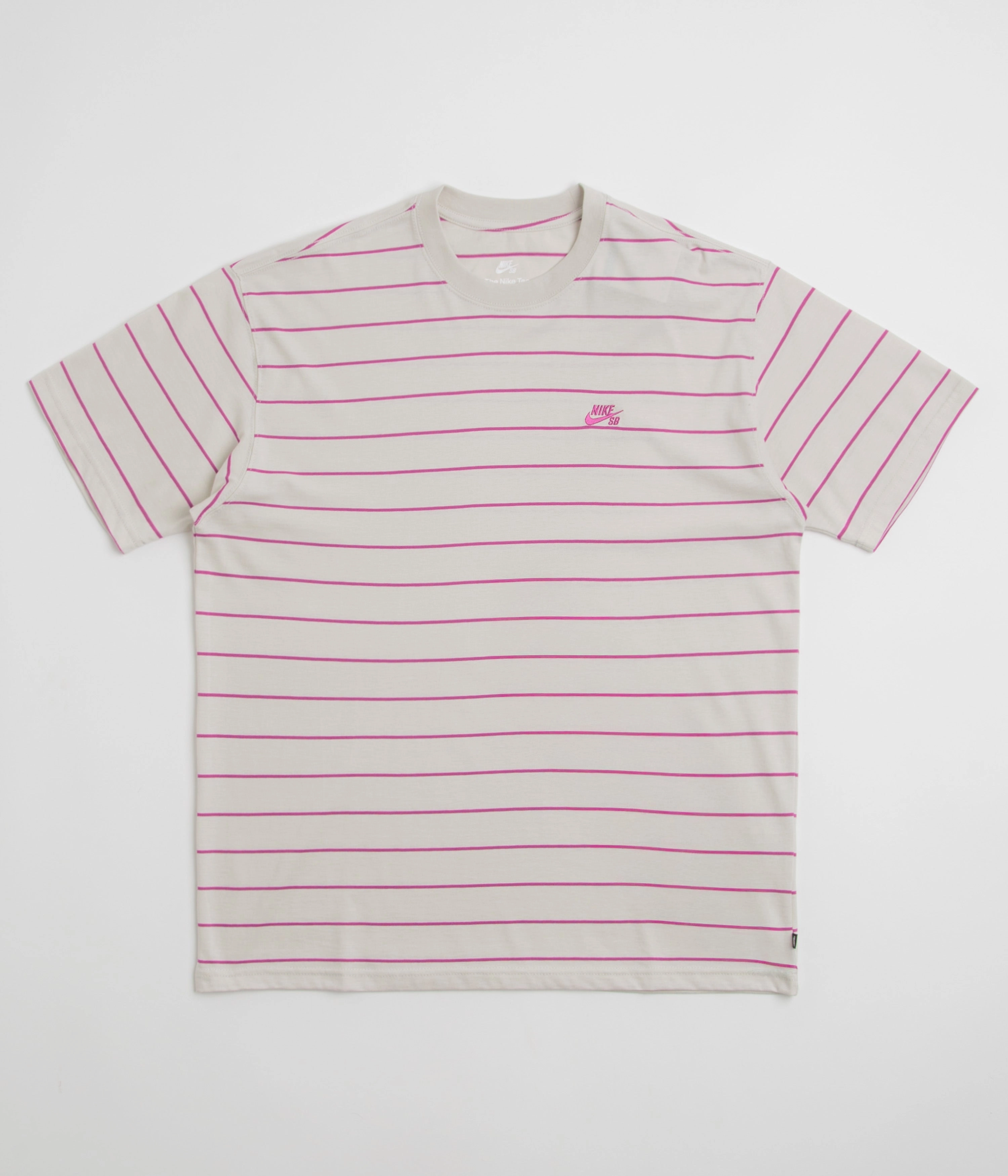 Nike SB Striped T-Shirt - Light Bone Breathable mesh panel