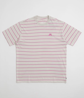 Nike SB Striped T-Shirt - Light Bone Breathable mesh panel