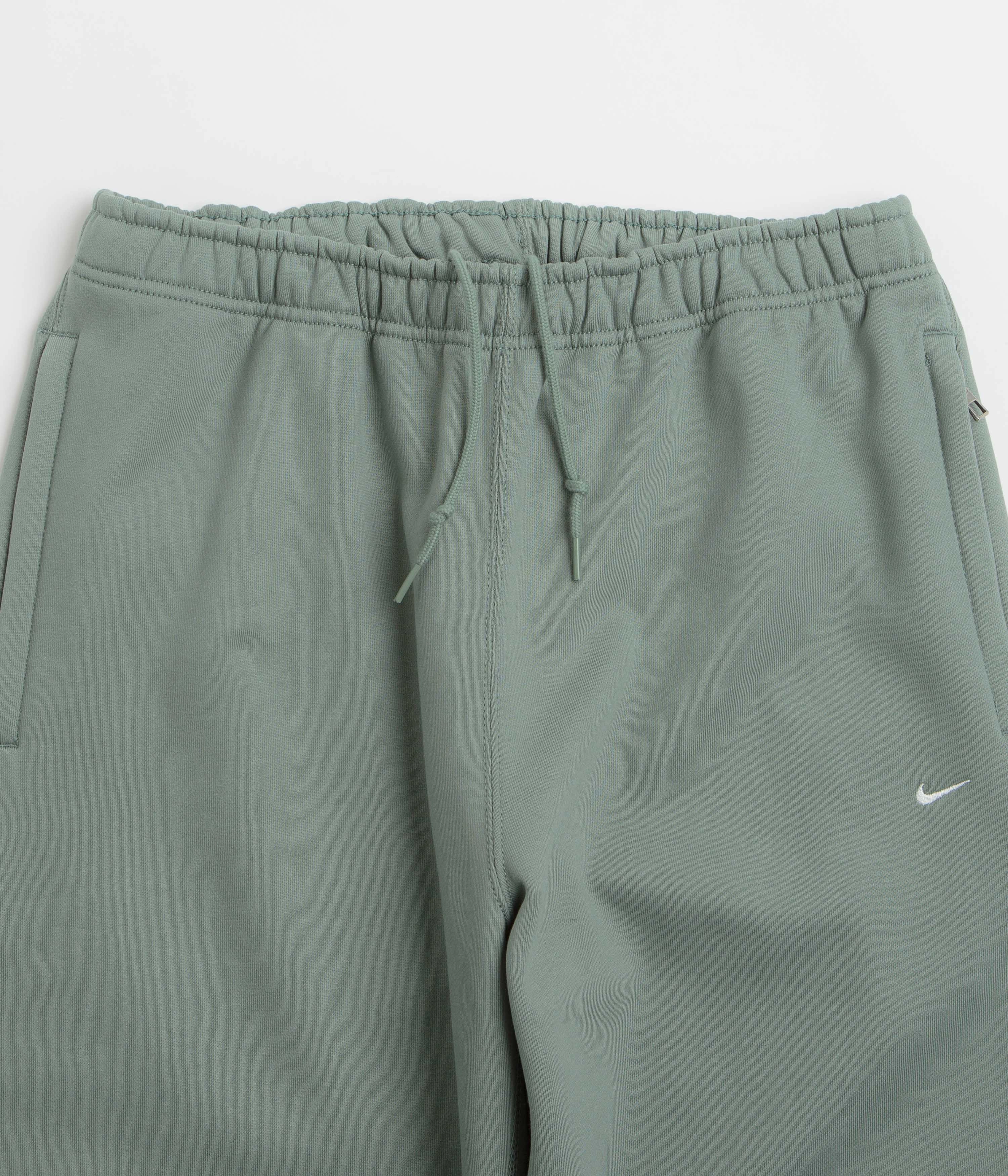 Nike Solo Swoosh Cuffed Sweatpants - Clay Green / Clay Green / White Stretch Panels Timeless Comfort Wear