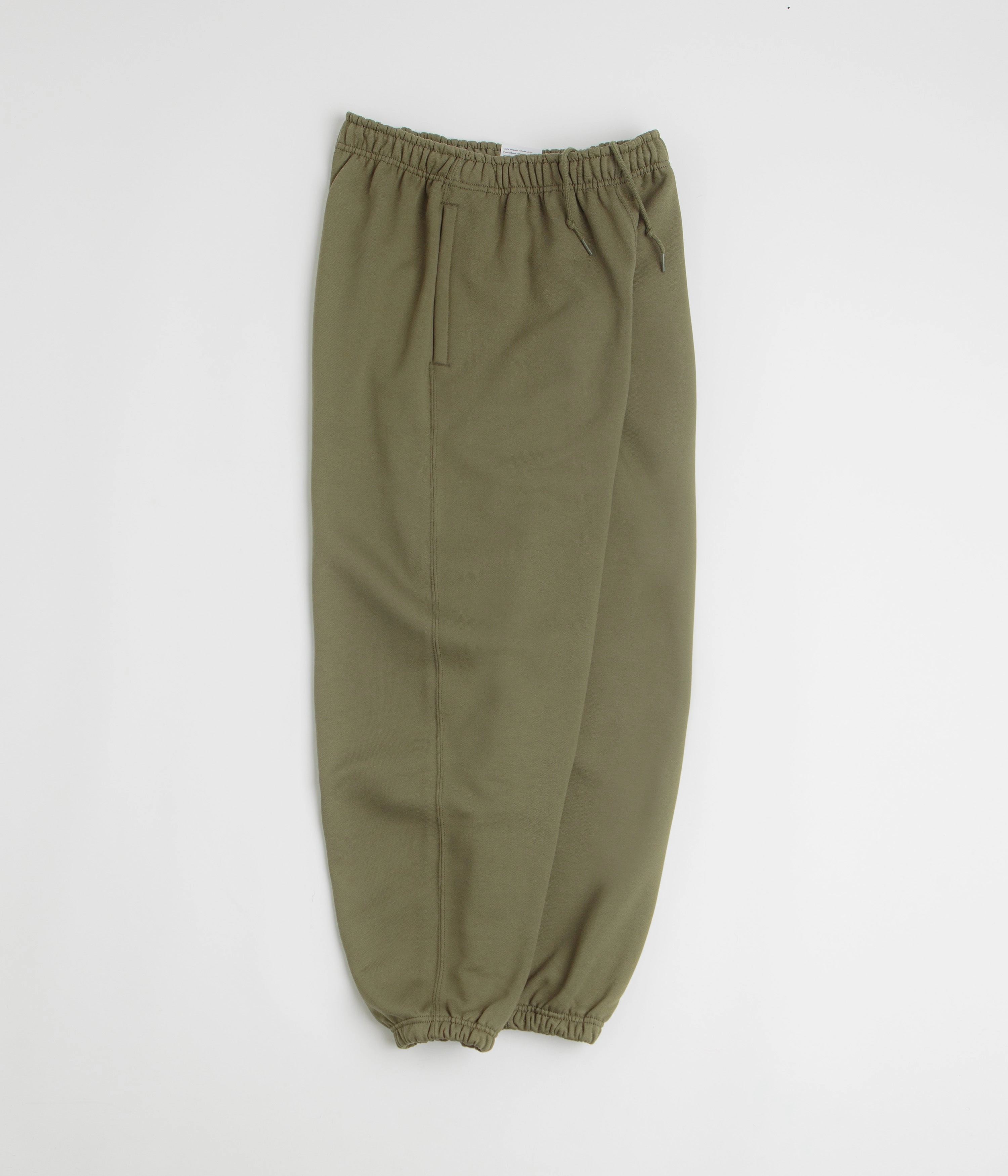 Nike Solo Swoosh Cuffed Sweatpants - Medium Olive / Medium Olive / White Stretch Panels