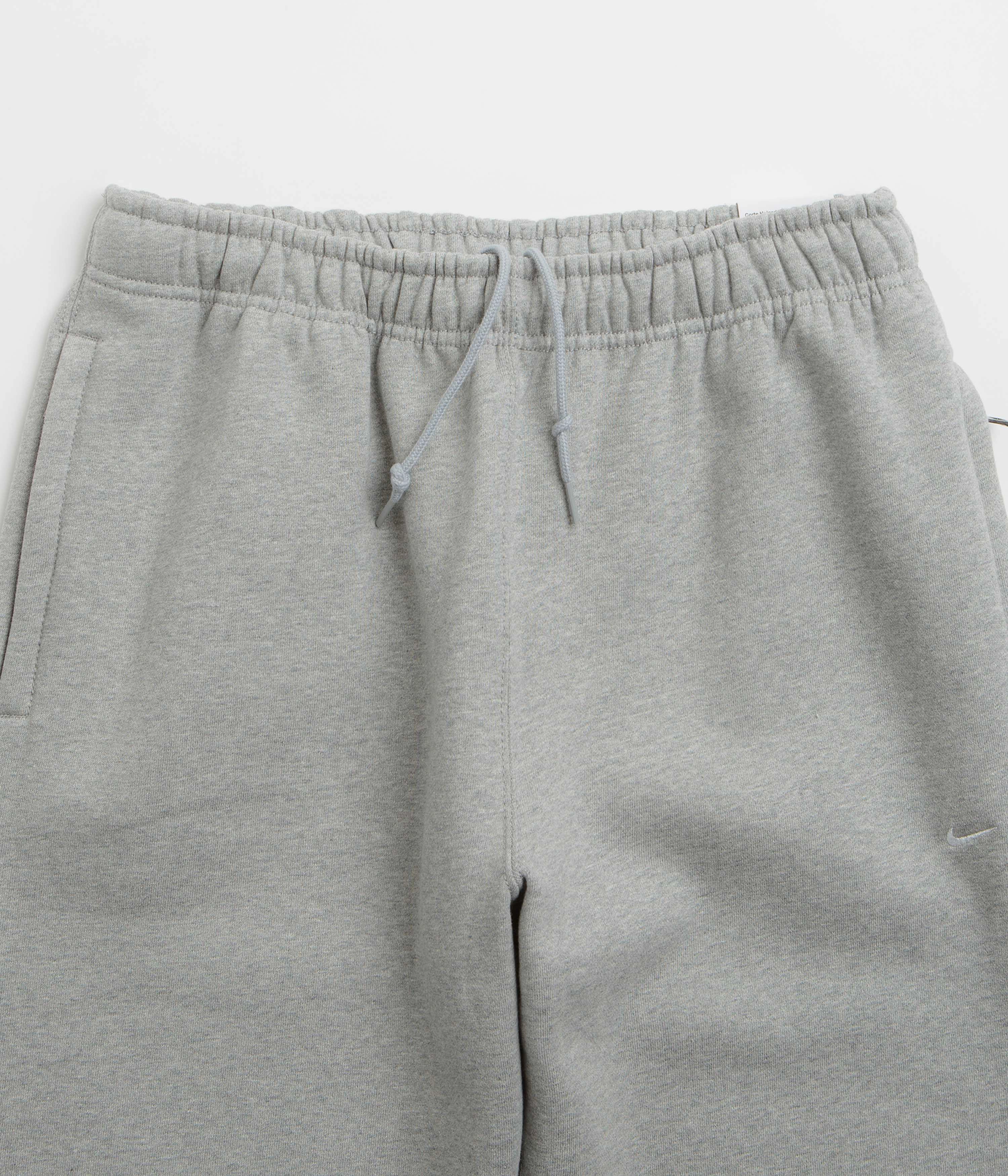 Winter Ready Day Adventure Nike Solo Swoosh Open Hem Sweatpants - Dark Grey Heather / Light Smoke Grey / White