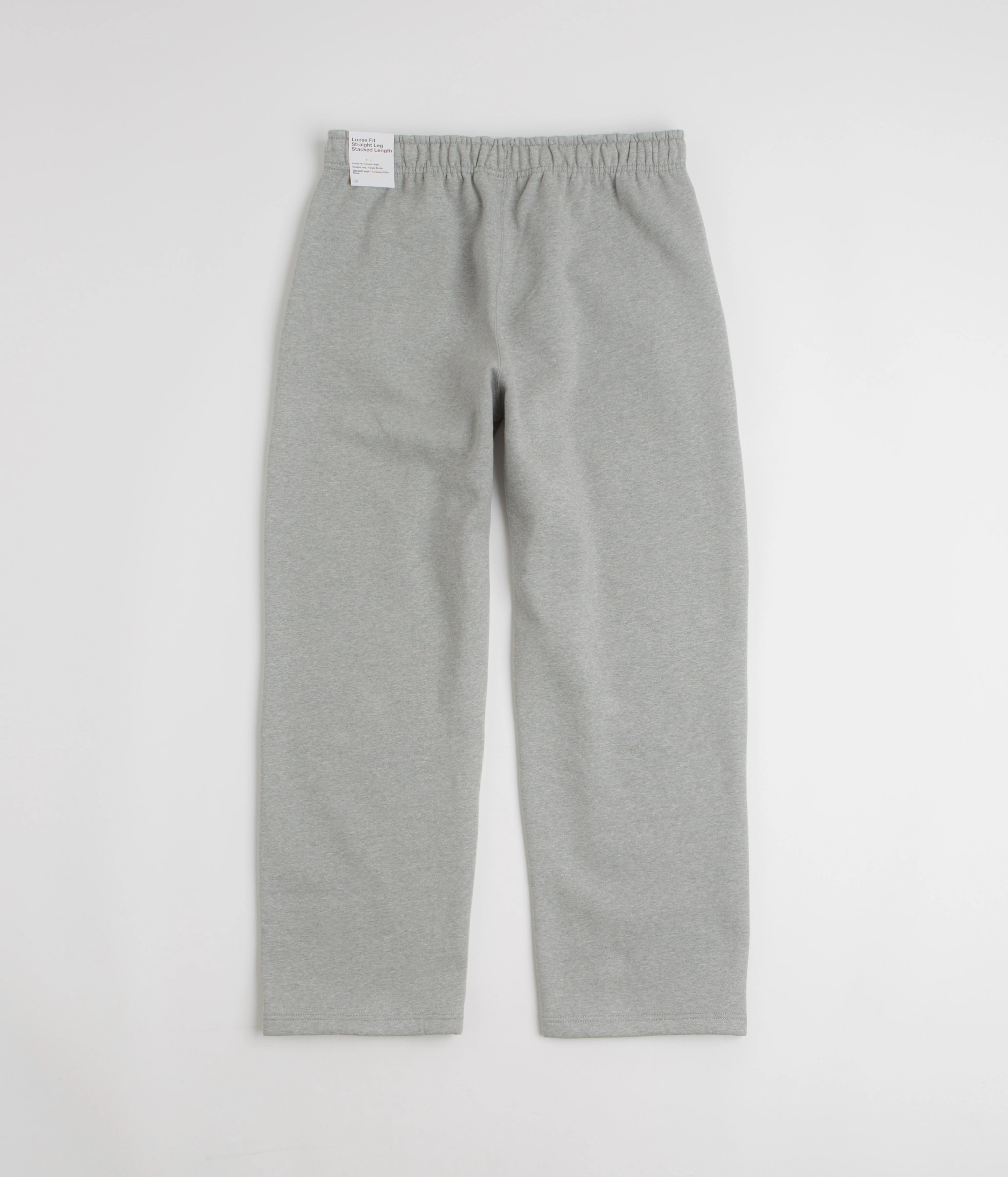 Nike Solo Swoosh Open Hem Sweatpants - Dark Grey Heather / Light Smoke Grey / White Stretch Flex High Stretch Fit