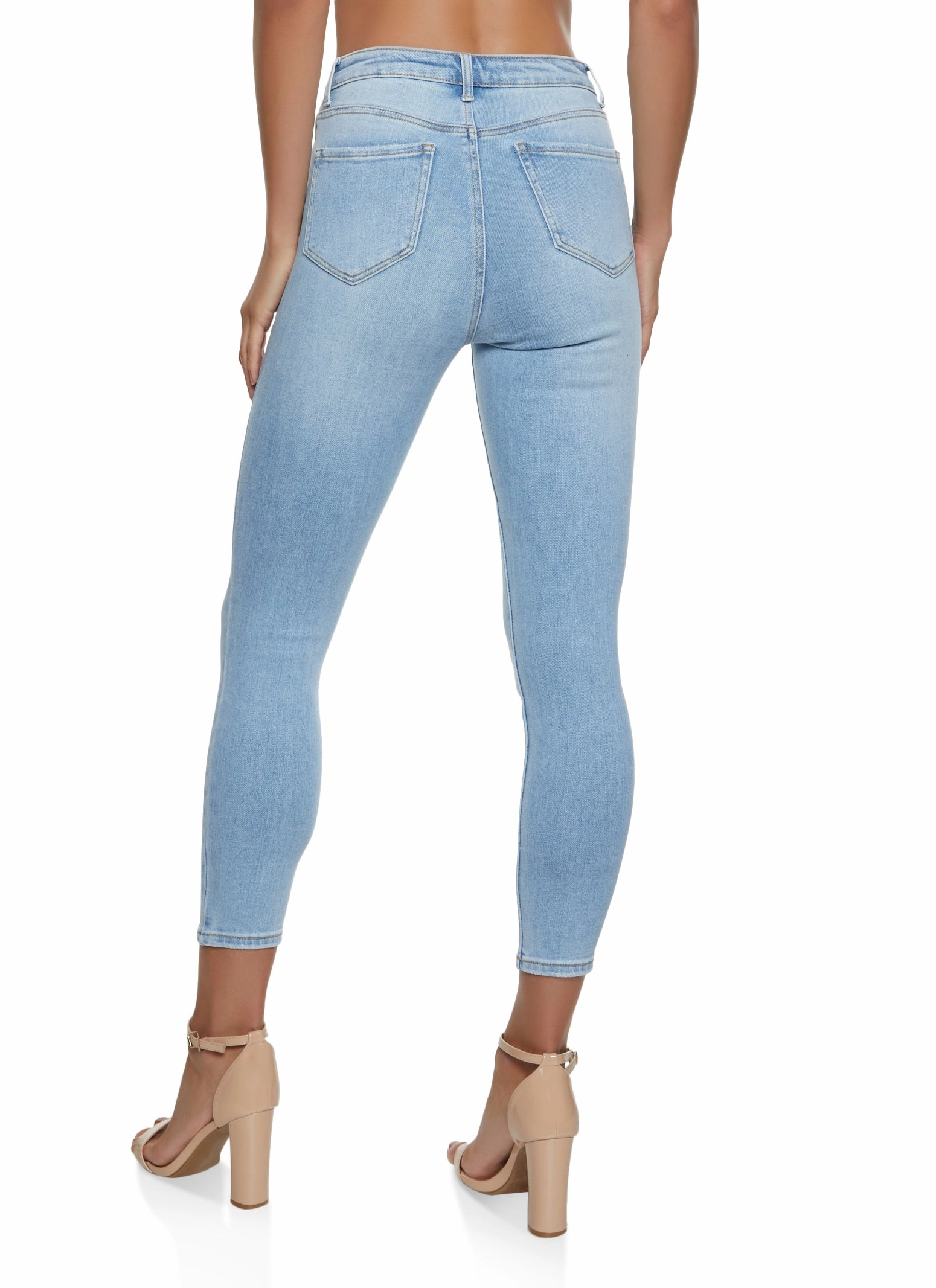Smooth Road Trip WAX Basic High Waisted Skinny Jeans