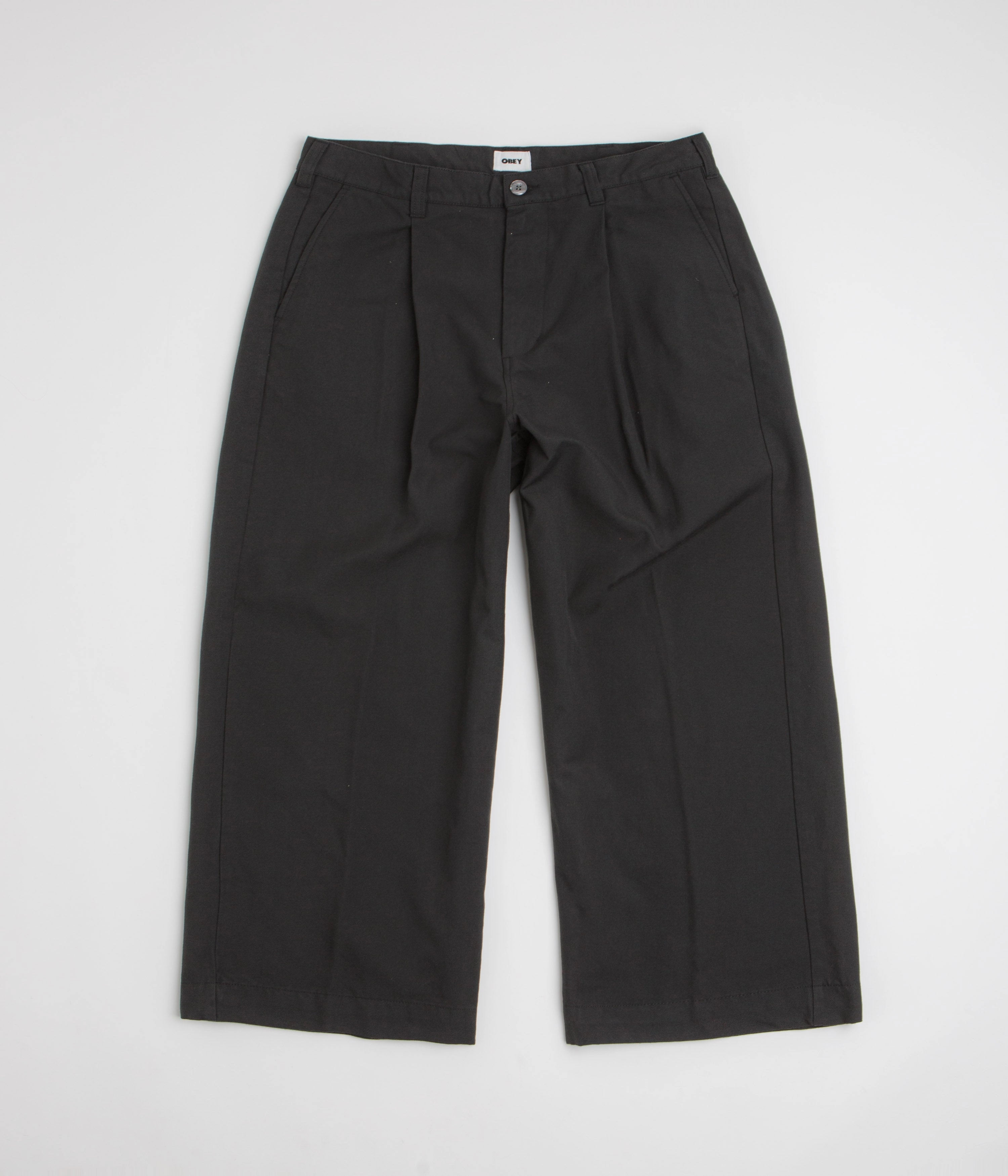 Obey Oliver Pleated Pants - Pirate Black ReinforcedHemline