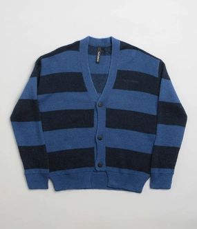 No Problemo Striped Mohair Oversized Cardigan - Blue Multi Perfect Comfort