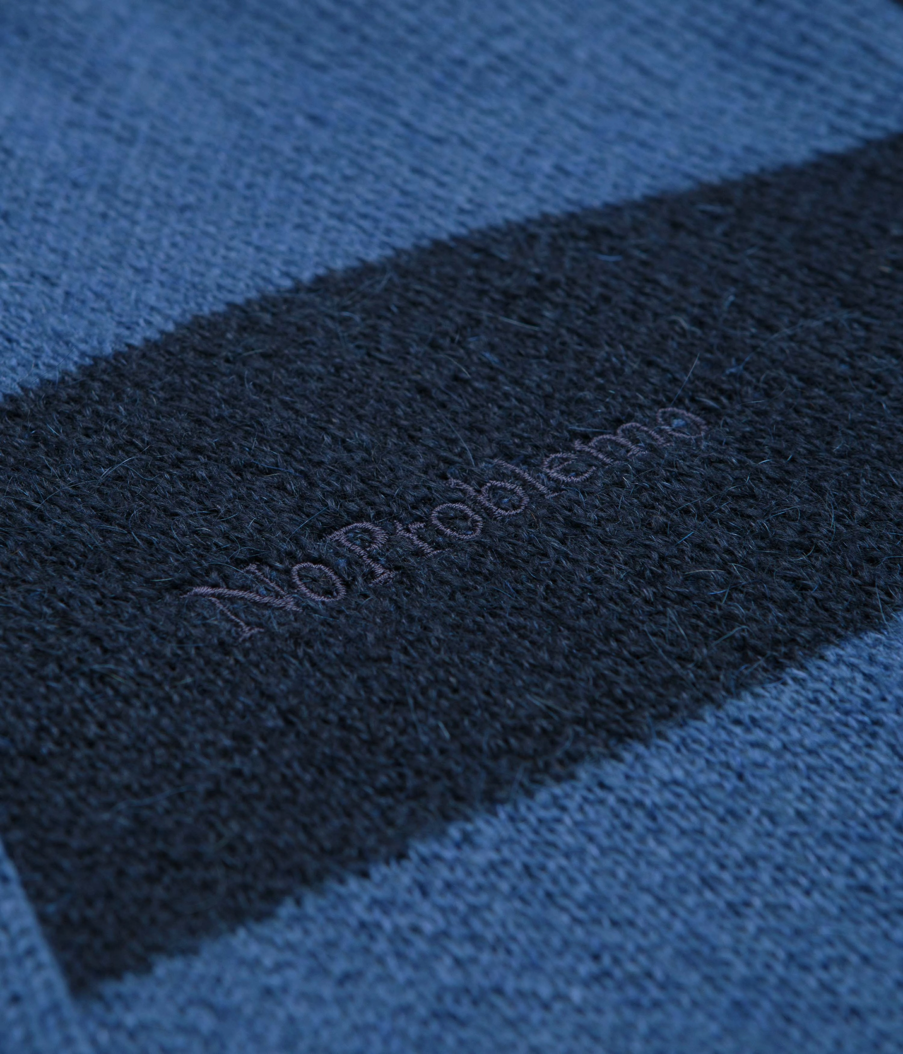 No Problemo Striped Mohair Oversized Cardigan - Blue Multi Winter Layering Knit Look