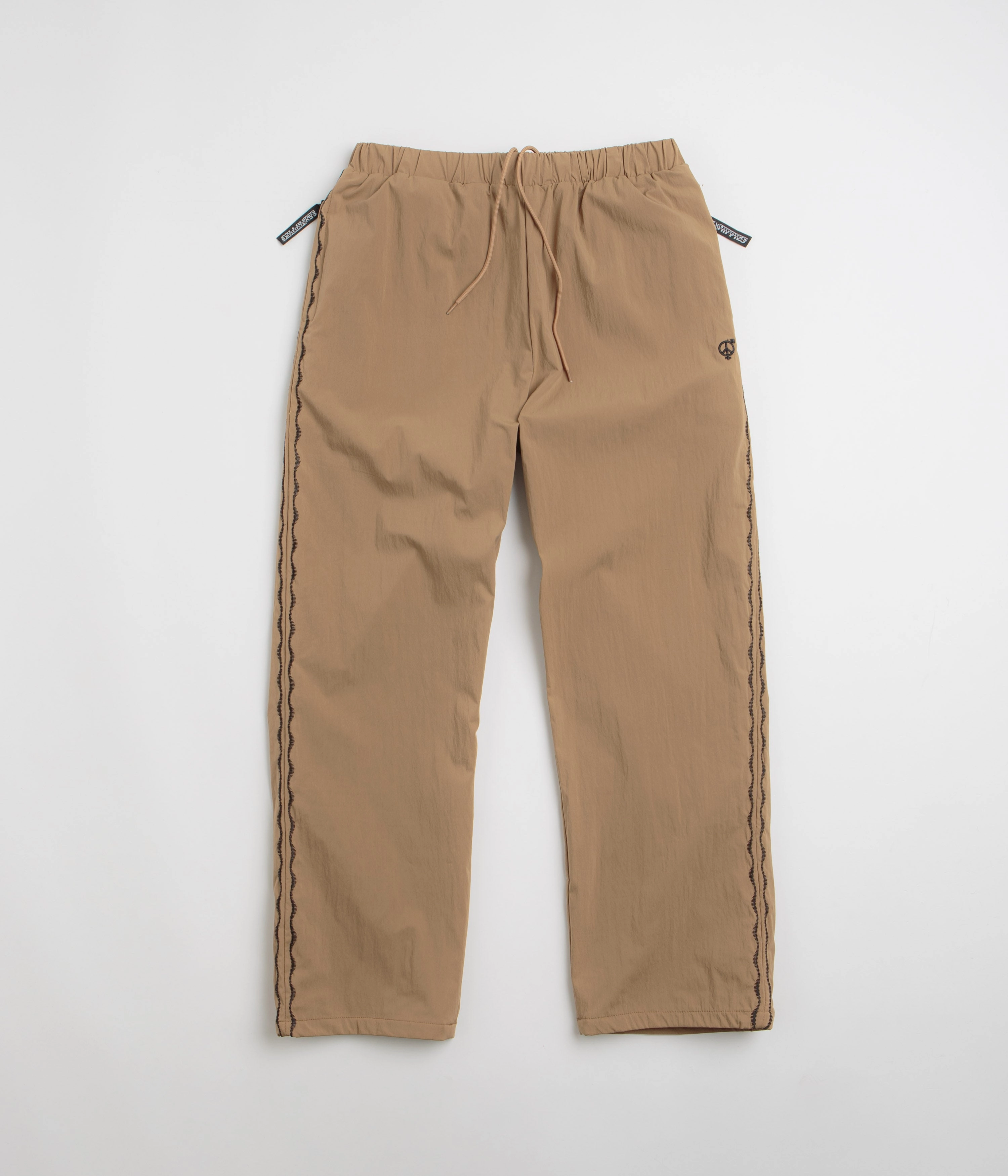 Sexhippies Welders Stitch Easy Pants - Light Brown / Black Cozy Movement Timeless Look