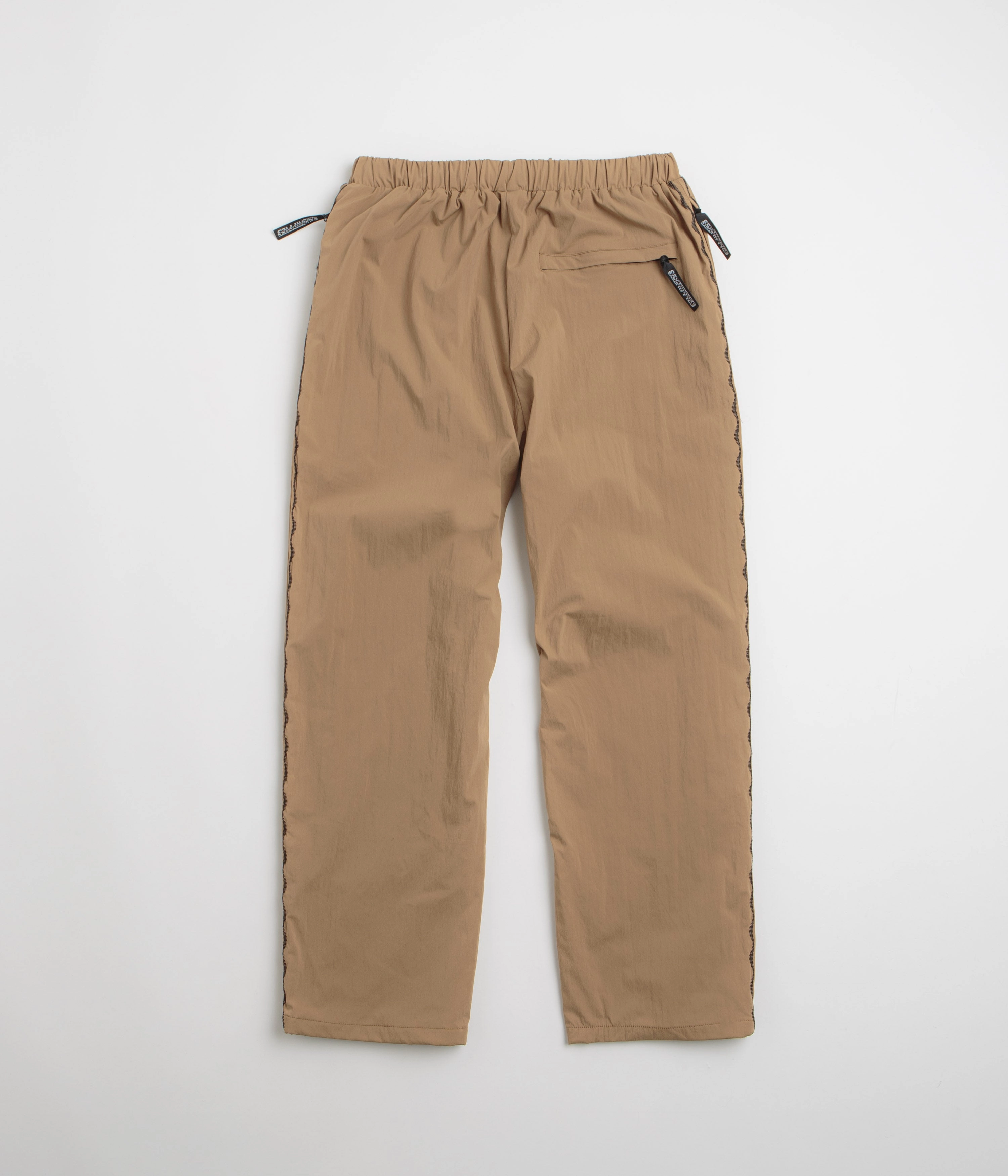 Recycled Polyester Sexhippies Welders Stitch Easy Pants - Light Brown / Black