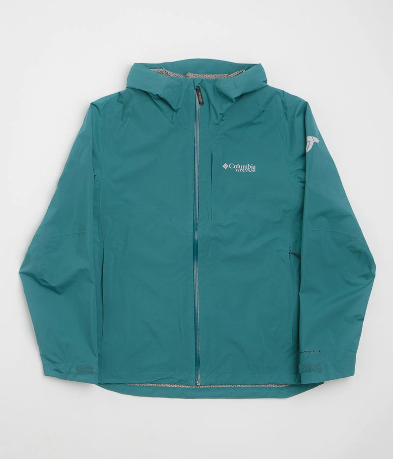 Elastic Cuff Adjustment Columbia Ampli-Dry II Shell Jacket - River Blue