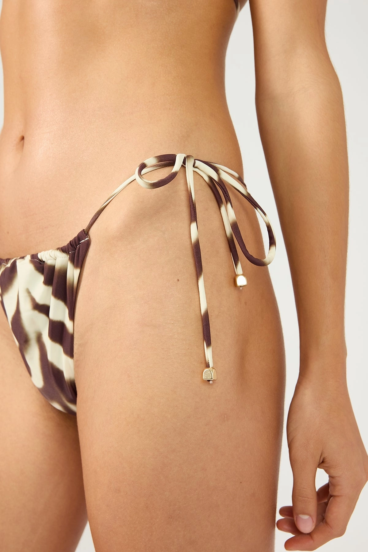 Perfect Stranger Desert Bikini Bottom Brown Print Moisture Wicking Texture Tagless Comfort Finish