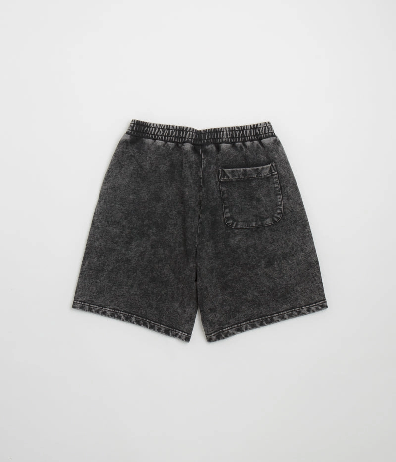 low waisted Multi Pocket System Dime Cyclone French Terry Shorts - Black Snow Washed