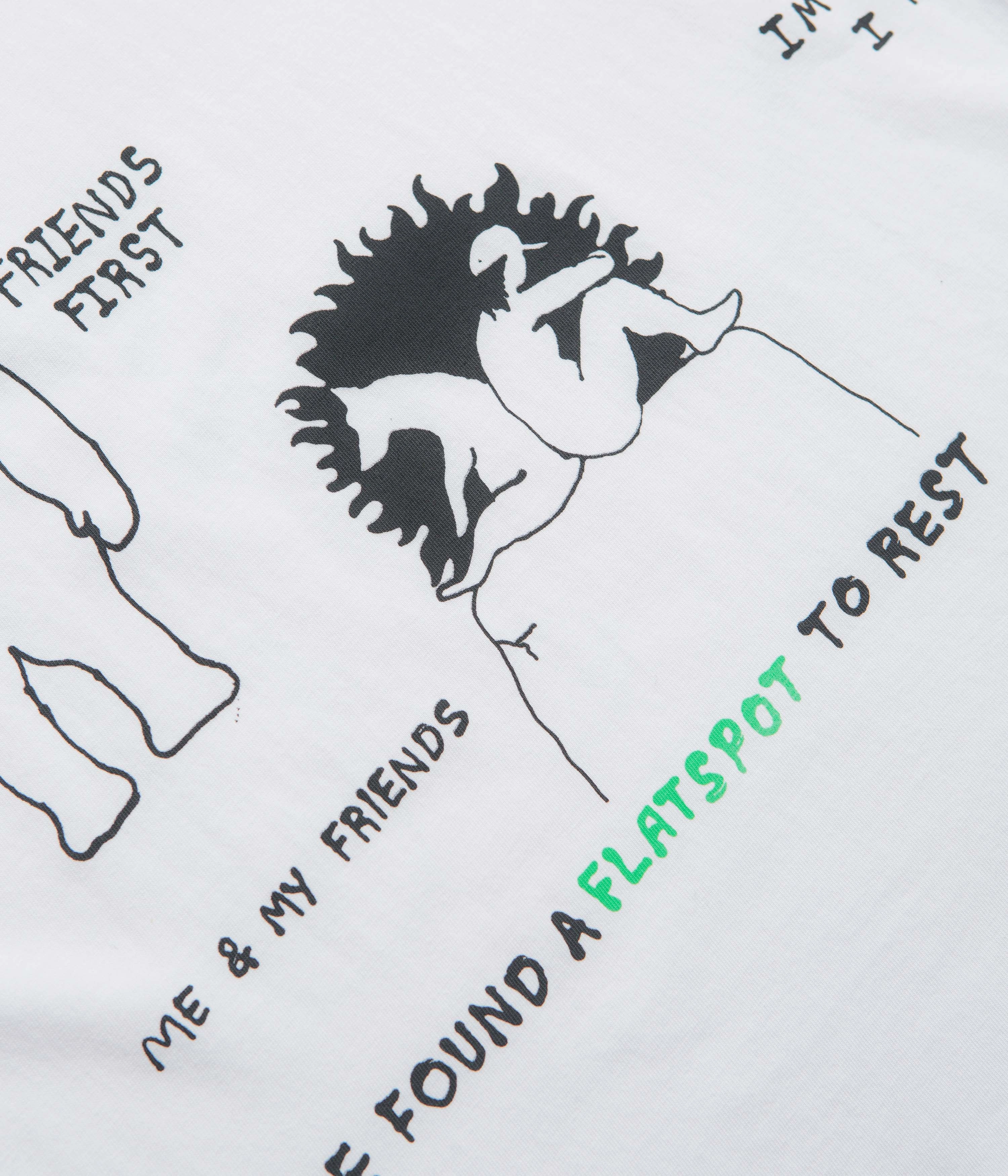 Multi Panel Design Washable fabric flatspot FS Is My Happy Place T-Shirt - White