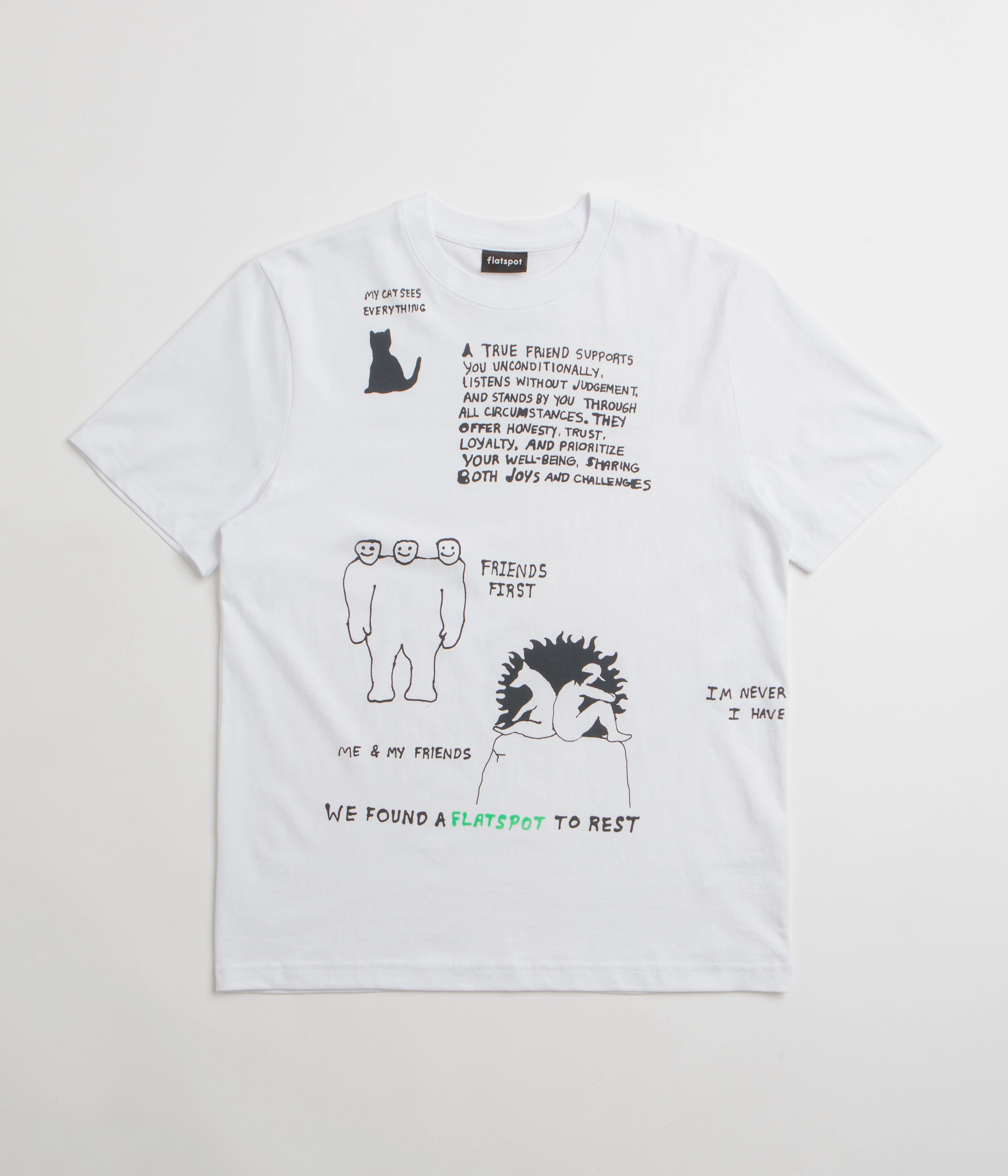 Compact Stitch Pattern Summer Ready flatspot FS Is My Happy Place T-Shirt - White