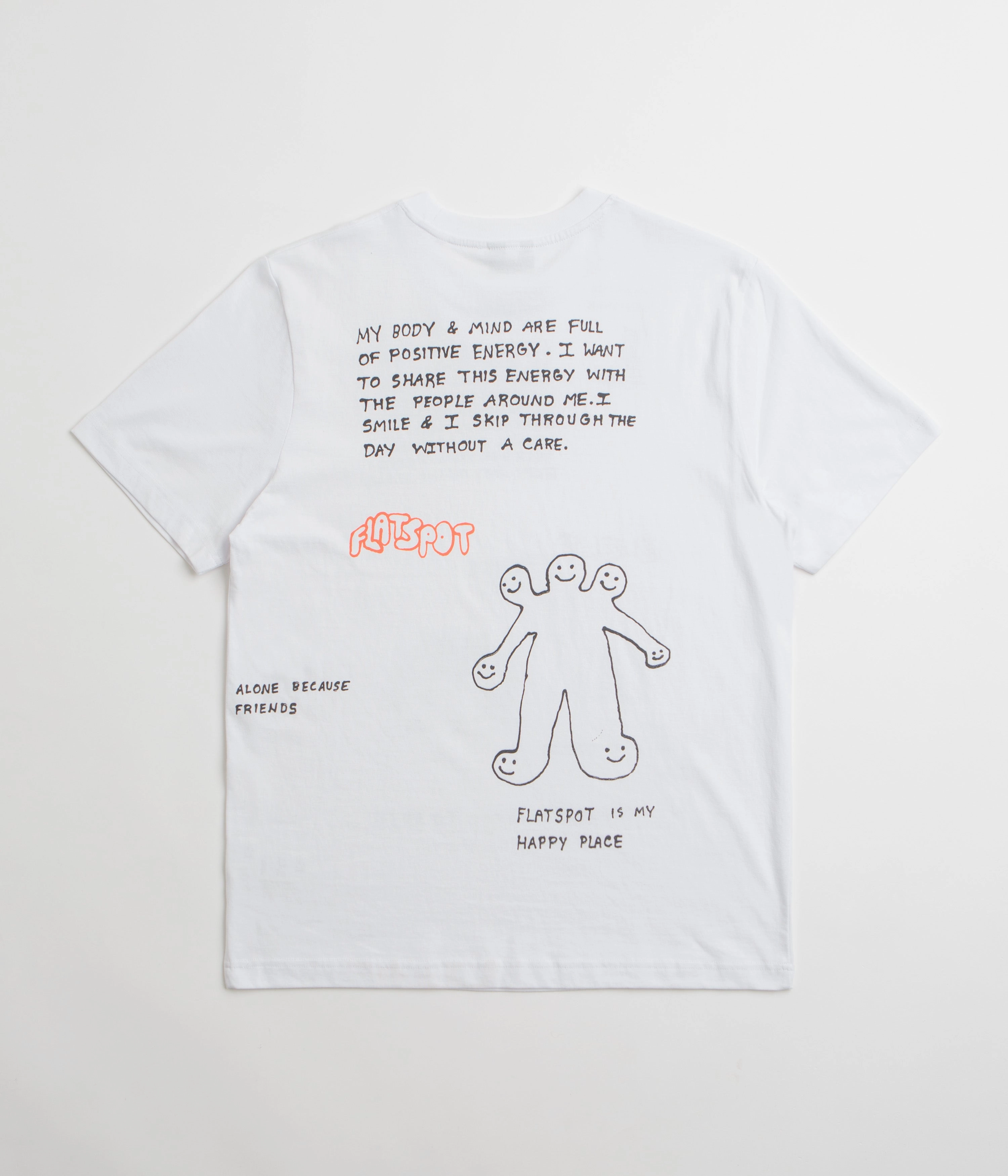flatspot FS Is My Happy Place T-Shirt - White Comfortable apparel Moisture Wicking Technology