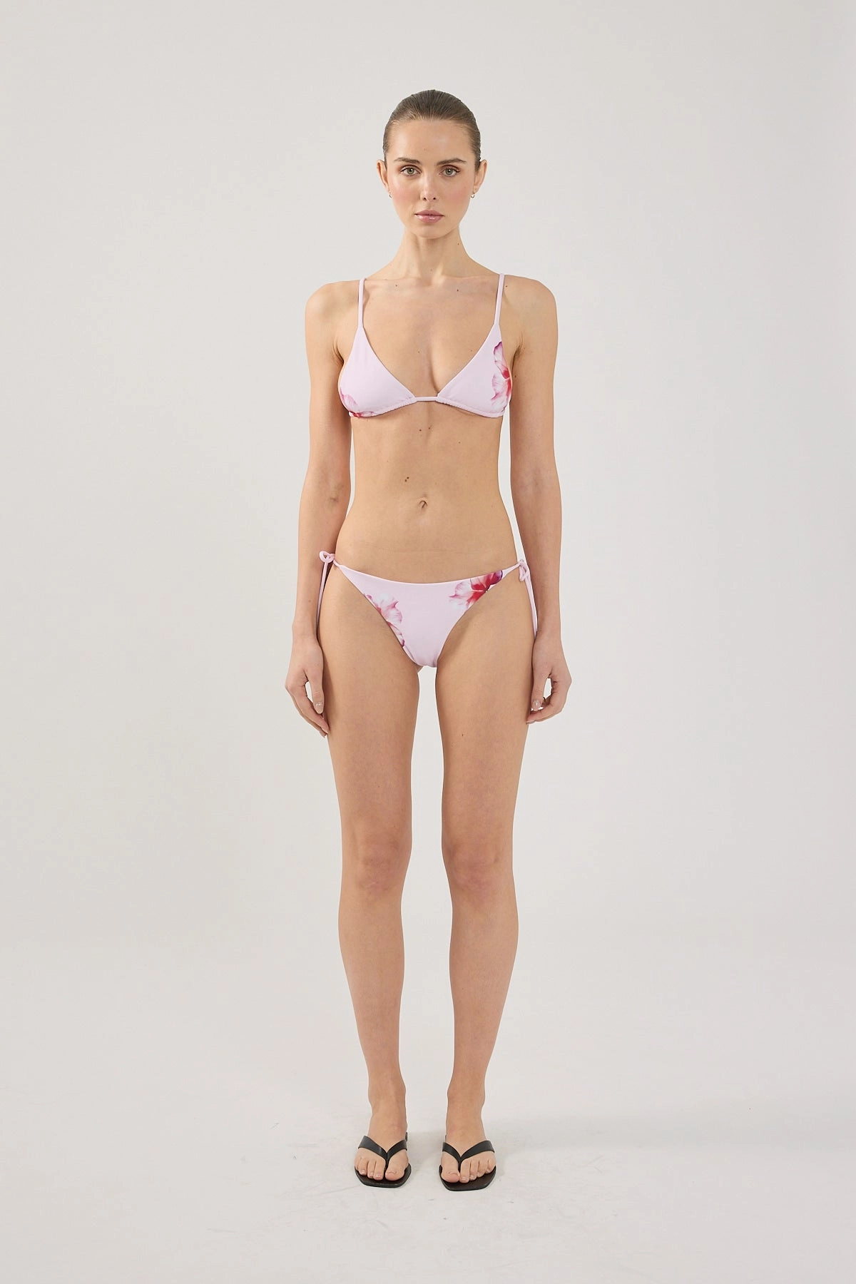 Durable Stitching Perfect Stranger Zimi Flower Tie Bikini Top Pink