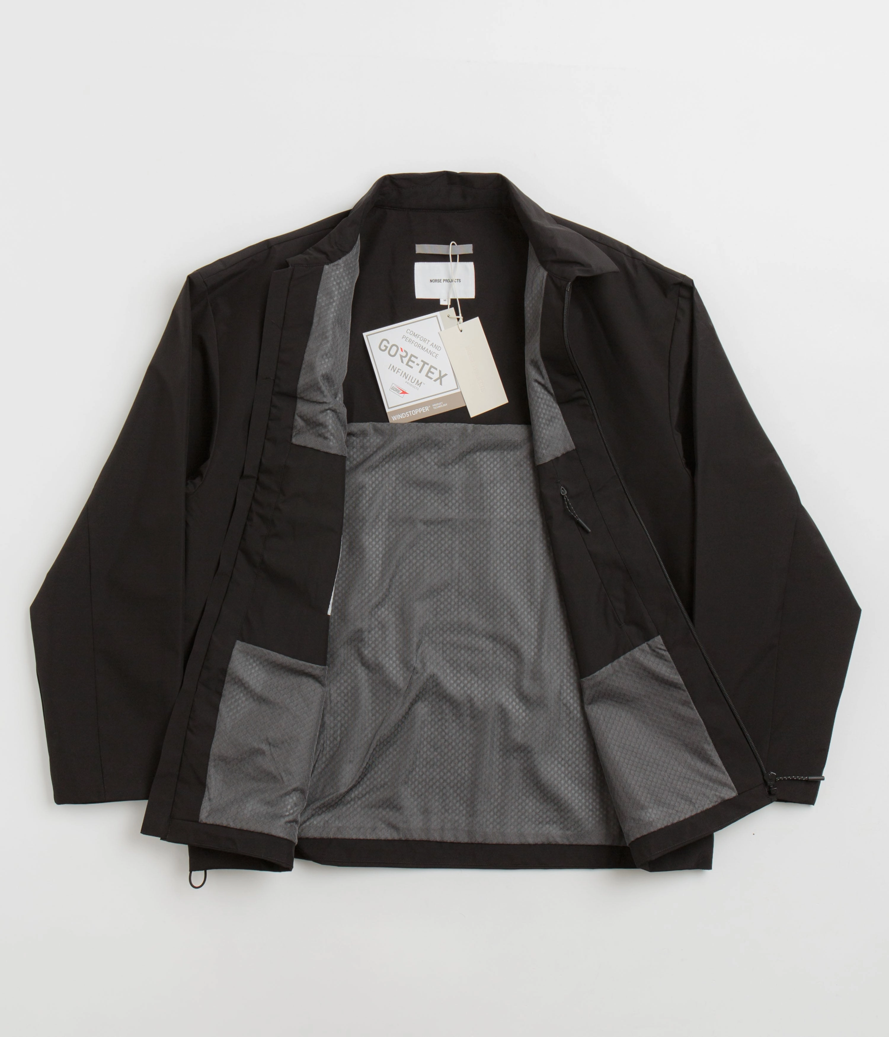 Compressed Packing Design Norse Projects Sten Gore-Tex Windstopper Insulated Shirt Jacket - Black
