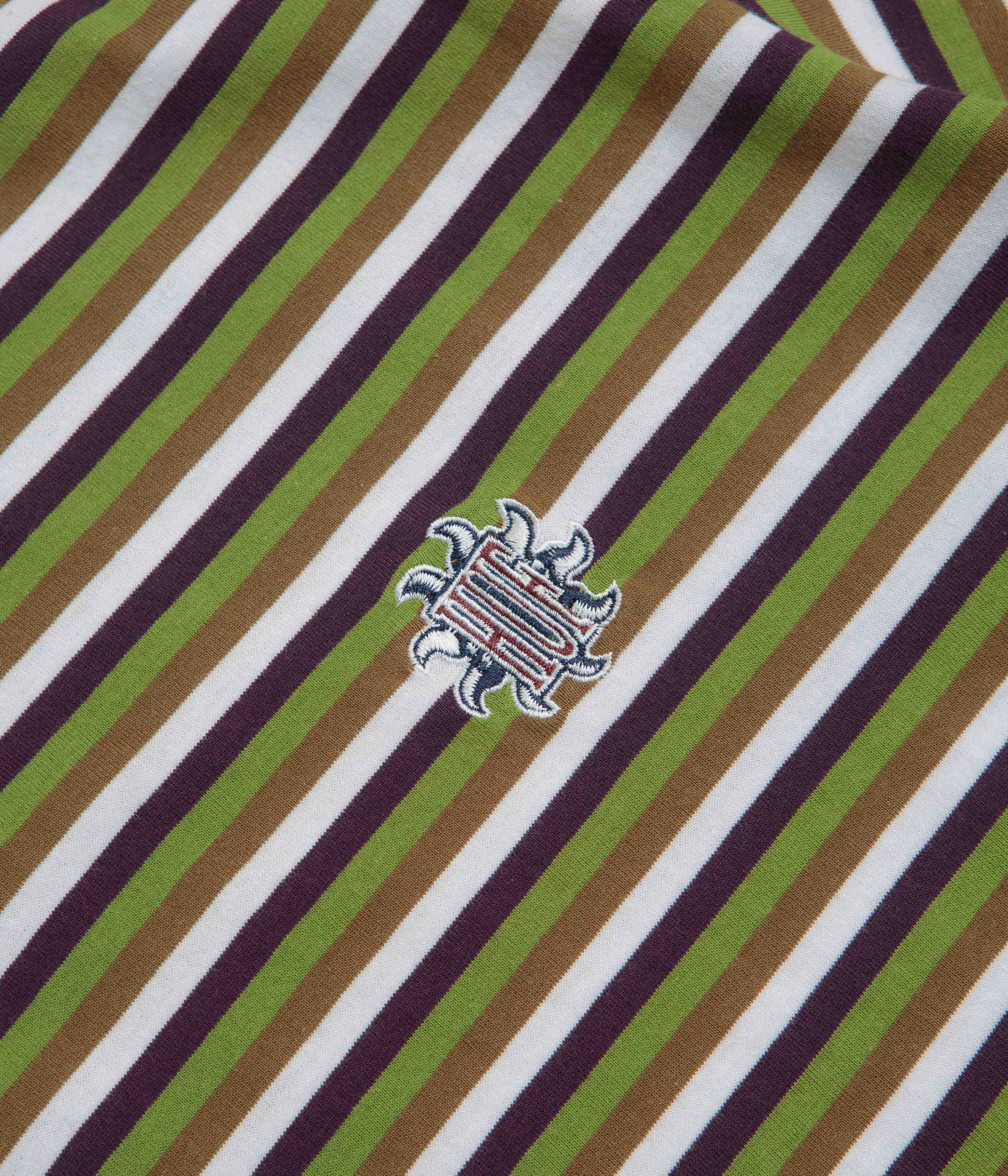 HUF Apollo Striped T-Shirt - Green Easy Layer Functional Wearable