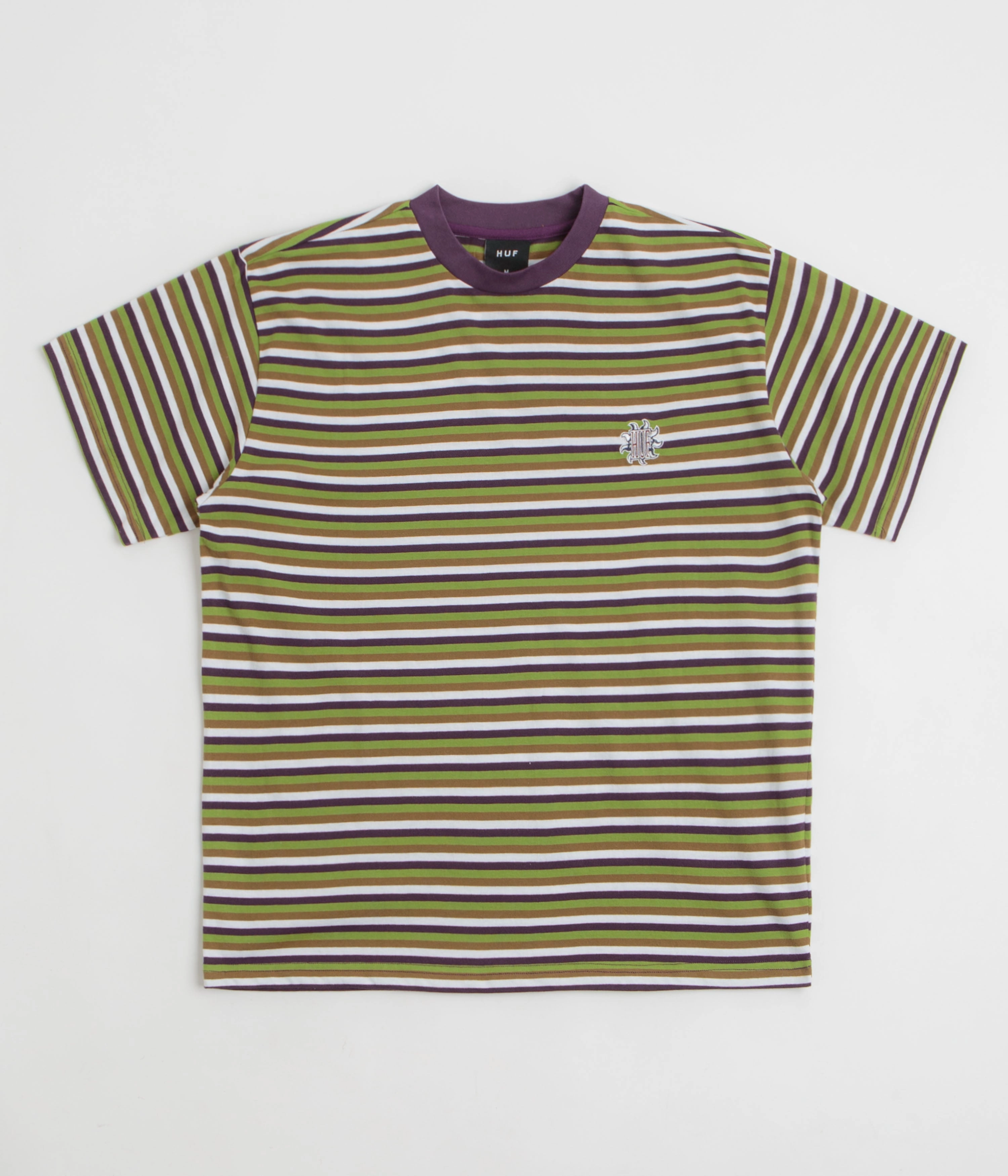 HUF Apollo Striped T-Shirt - Green Sleek And Stylish Summer Fashion