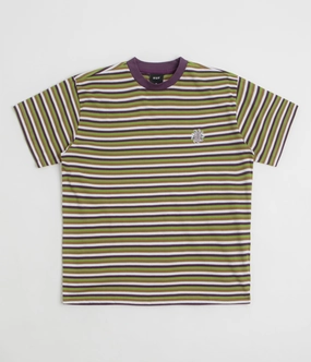 HUF Apollo Striped T-Shirt - Green Sleek And Stylish Summer Fashion