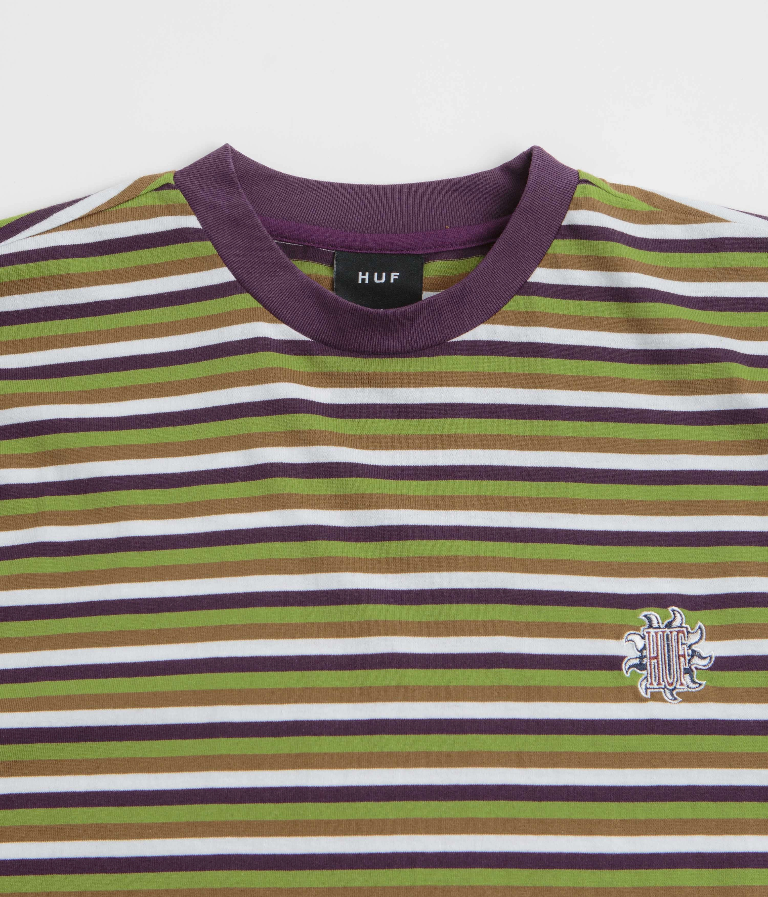 Sporty Look Wear HUF Apollo Striped T-Shirt - Green