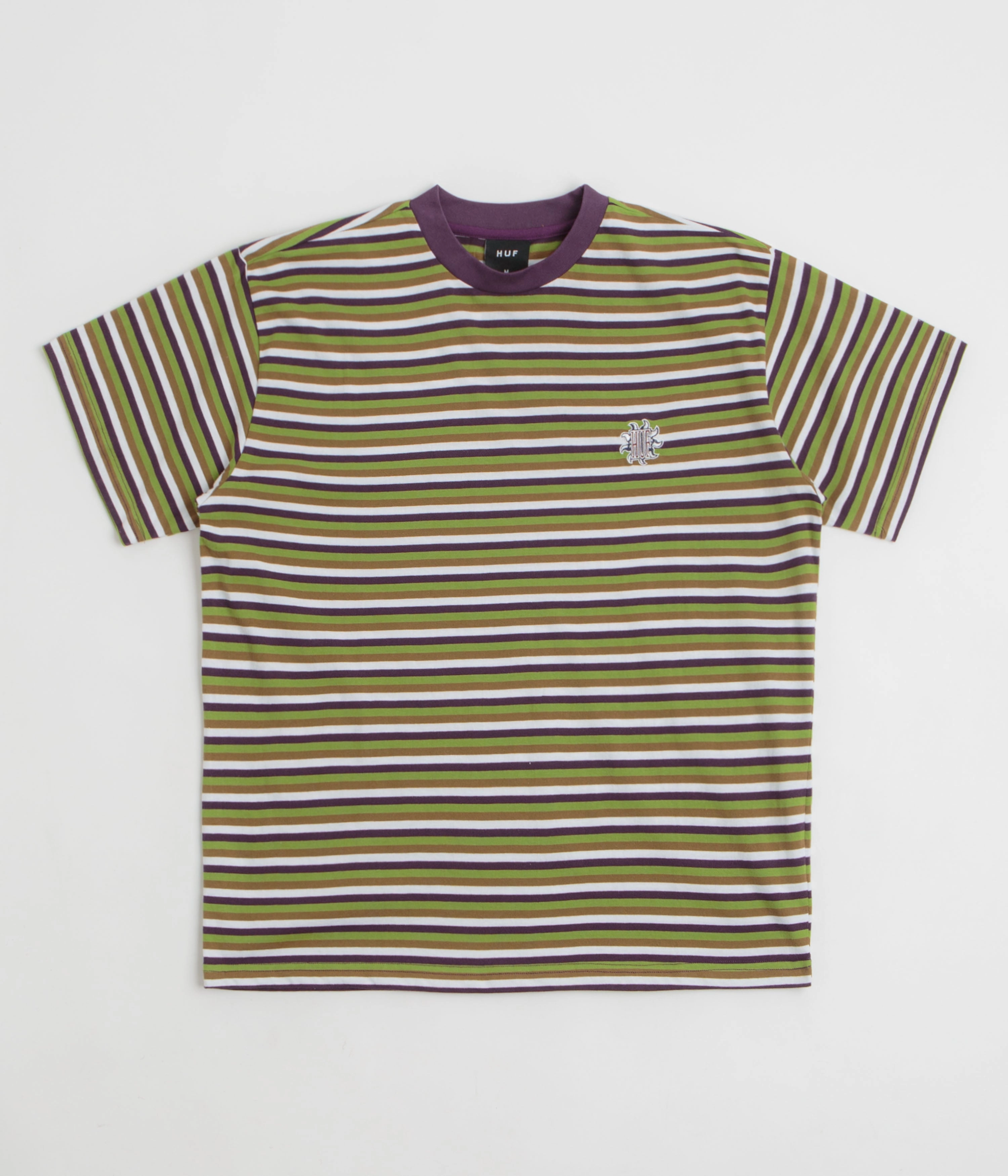 All-Season Comfort Wear HUF Apollo Striped T-Shirt - Green