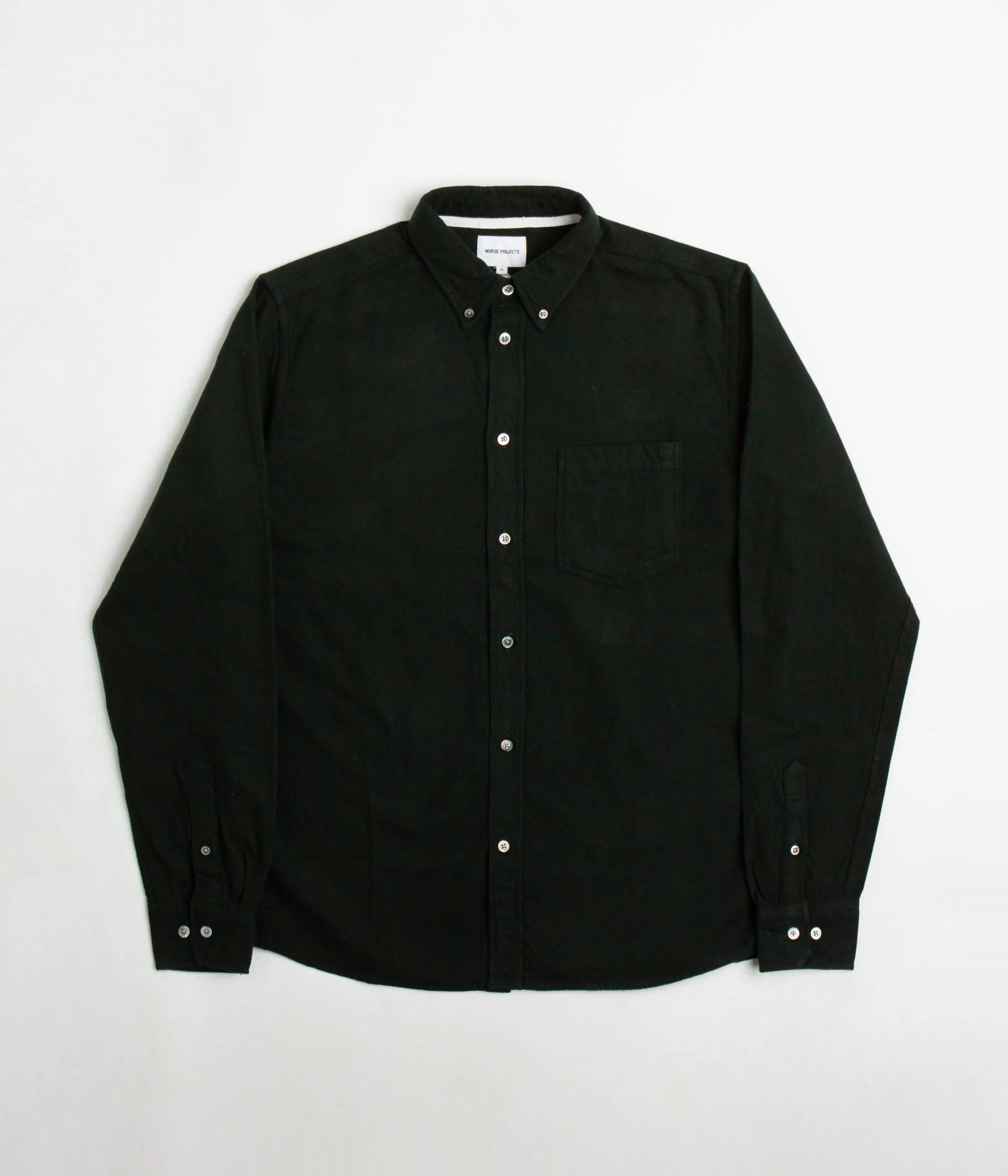 Norse Projects Anton Organic Flannel Shirt - Dark Green Edgy Fashion