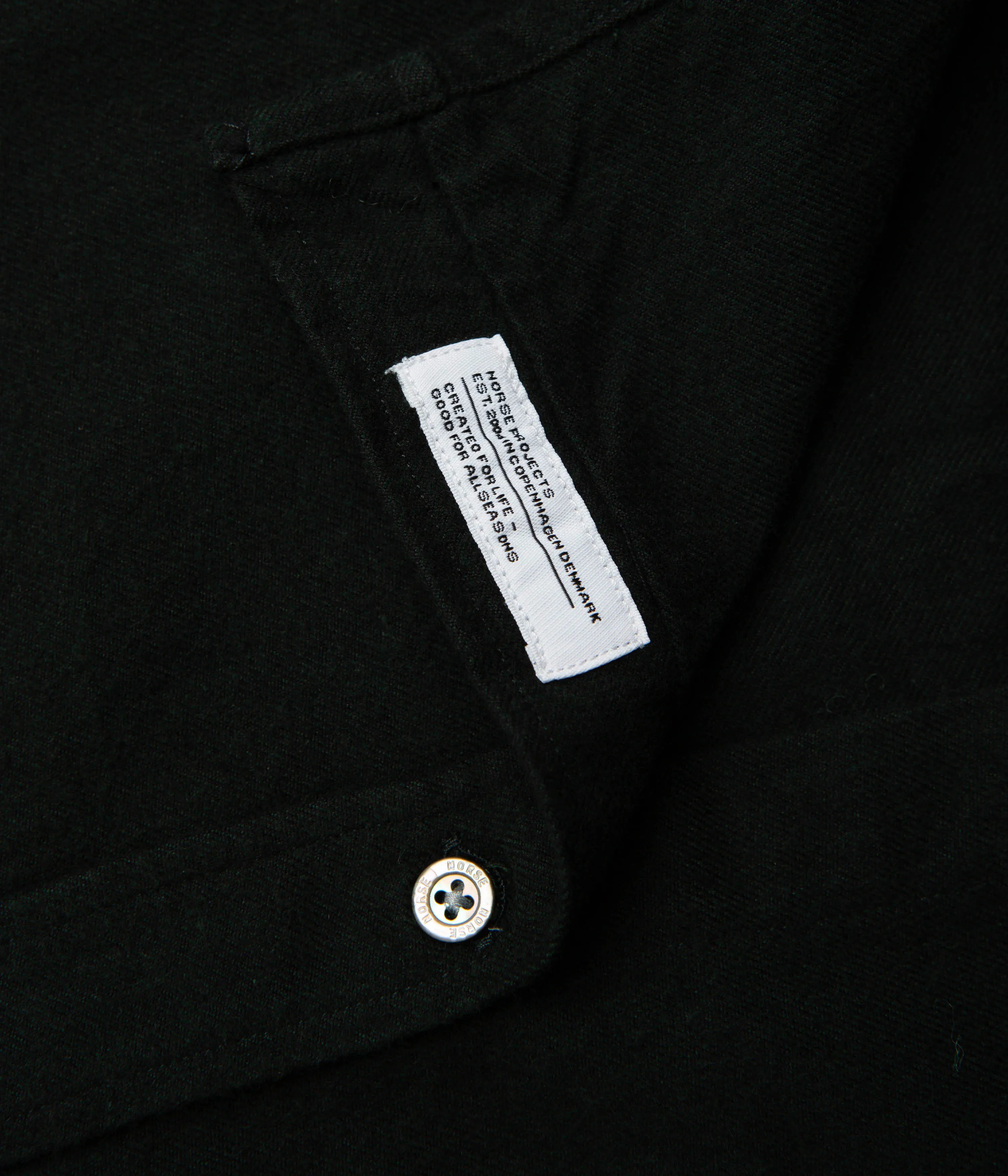 Norse Projects Anton Organic Flannel Shirt - Dark Green Lightweight Material Unique Design