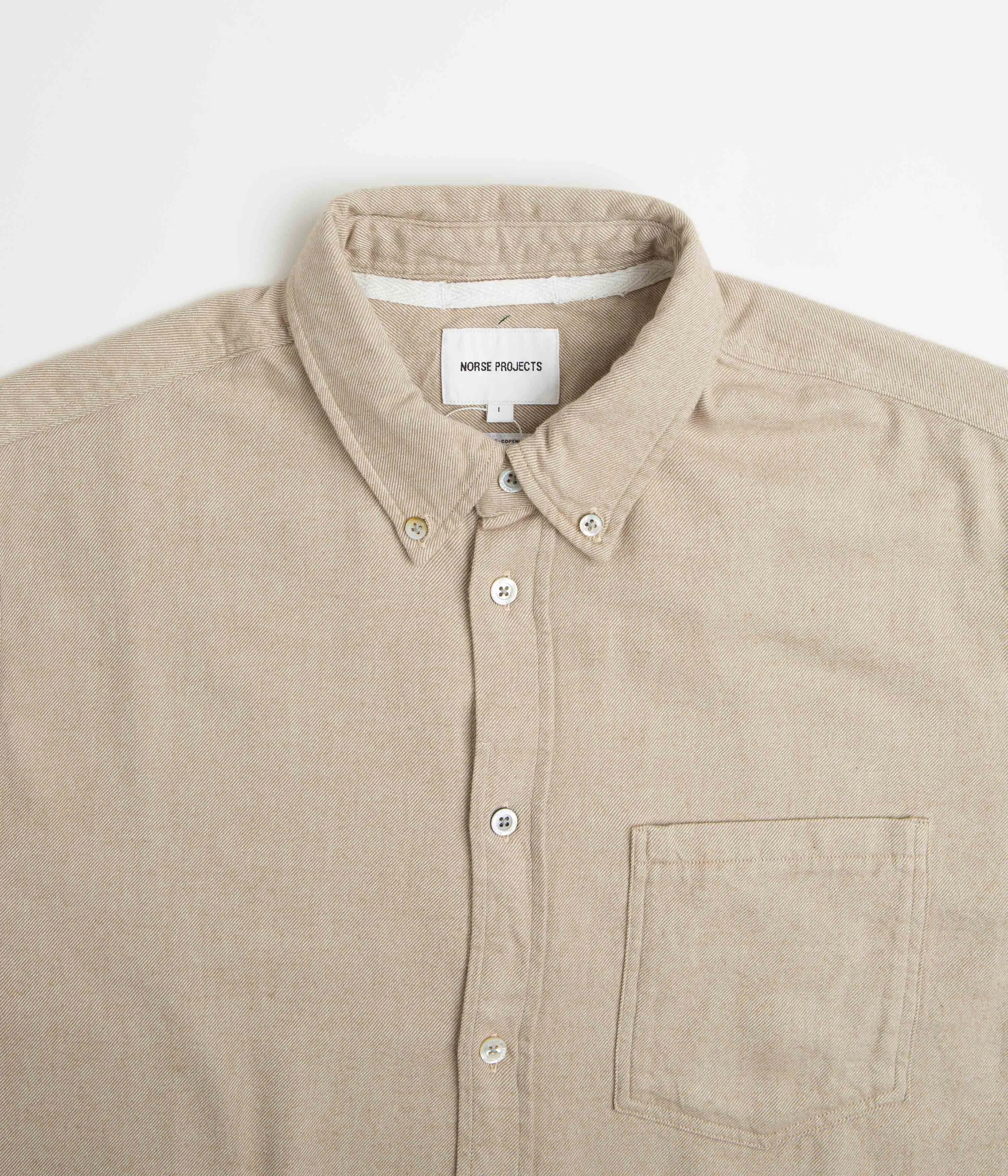 Affordable Fashion Norse Projects Anton Organic Flannel Shirt - Utility Khaki