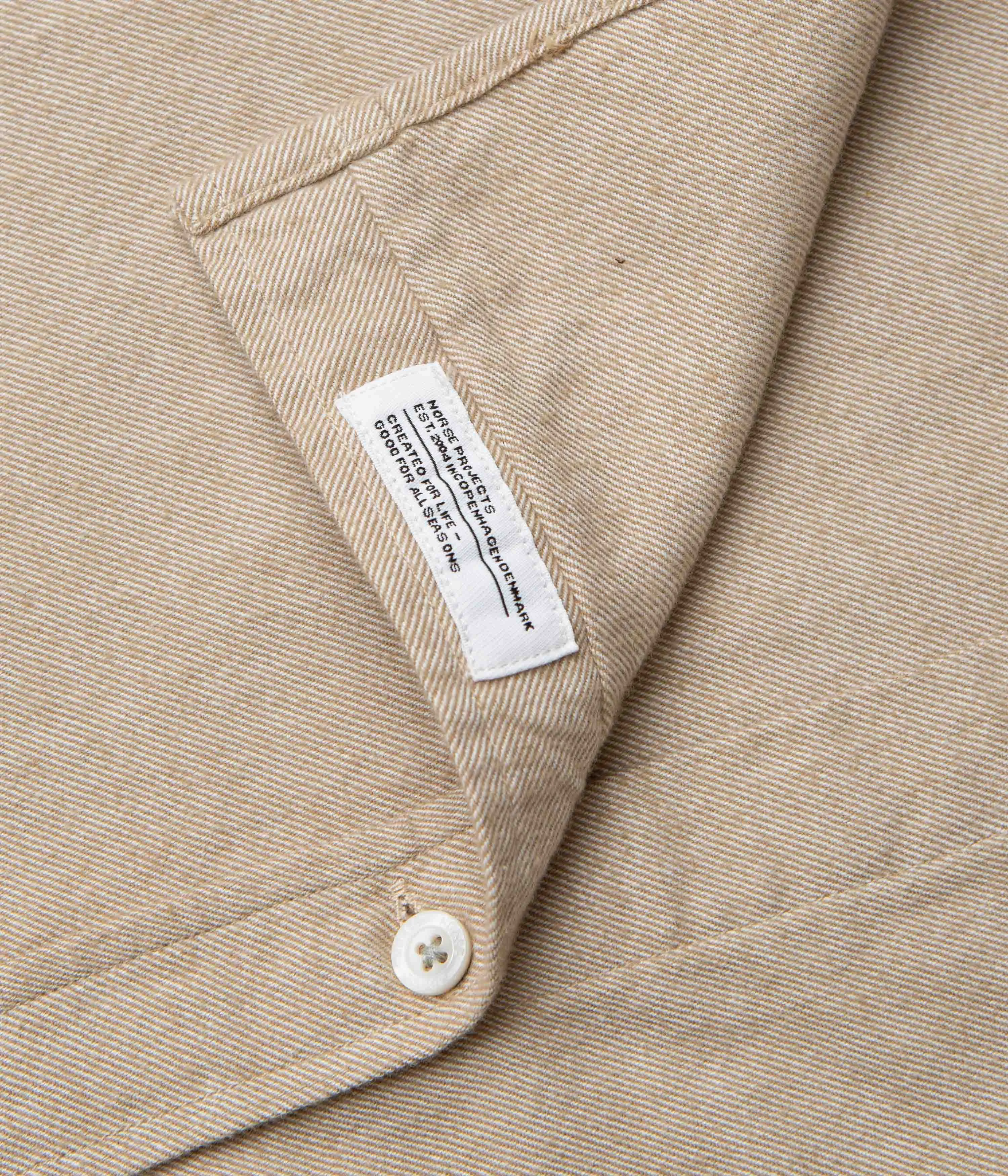Versatile Layering Norse Projects Anton Organic Flannel Shirt - Utility Khaki
