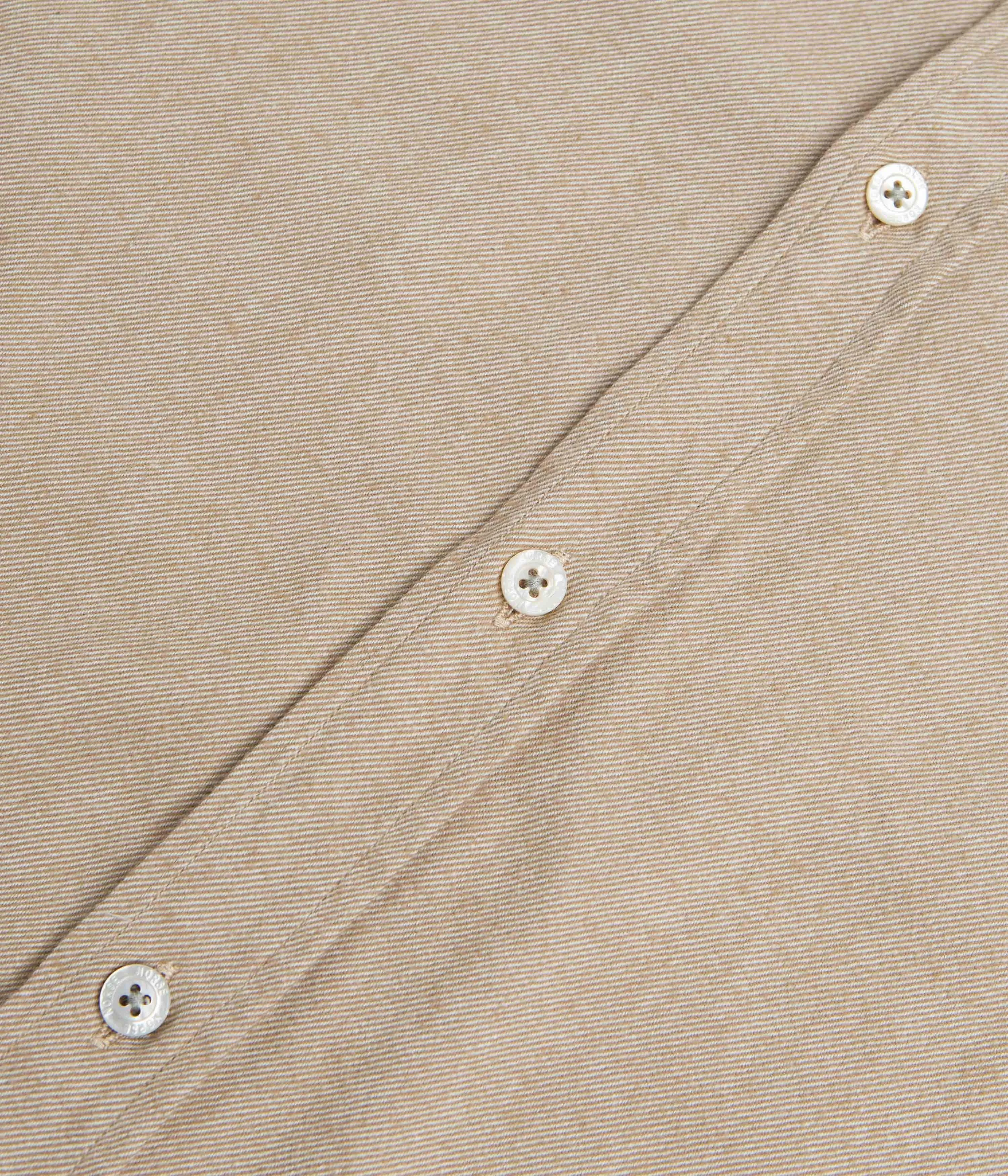 Gym Appropriate Sweat-Absorbing Norse Projects Anton Organic Flannel Shirt - Utility Khaki