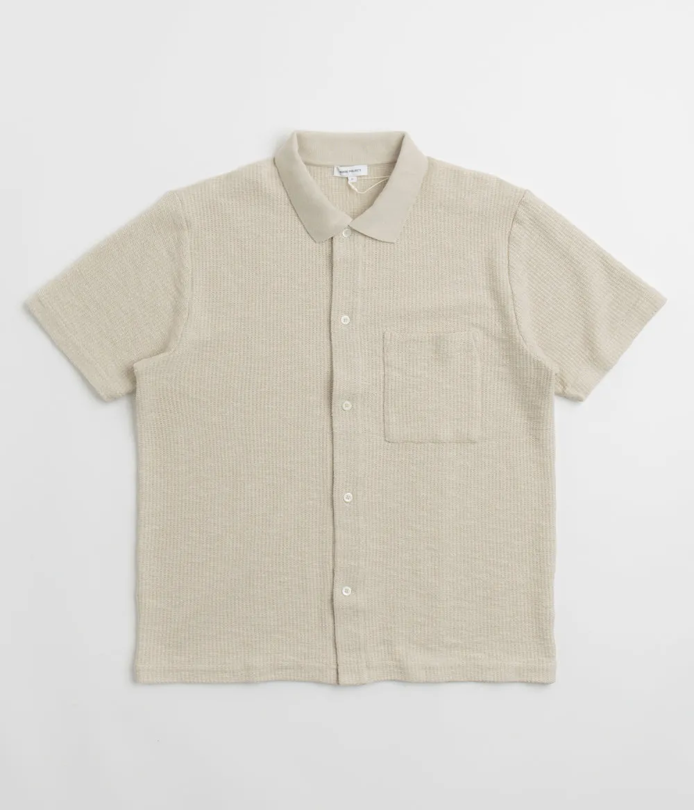Norse Projects Gustav Crochet Shirt - Oatmeal Minimalist Aesthetic